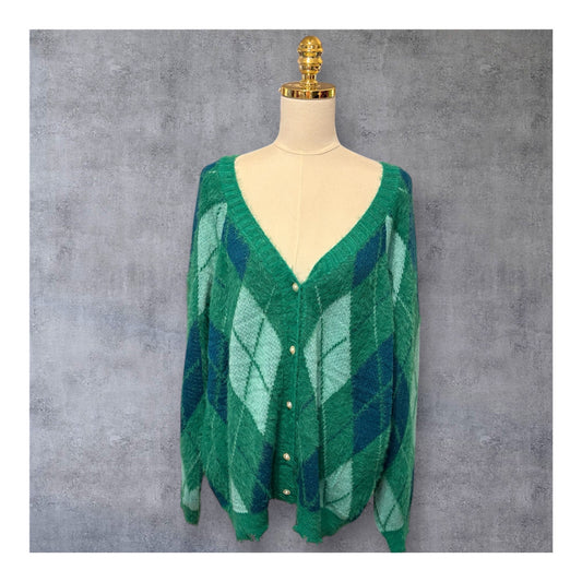 Green Argyle Sweater