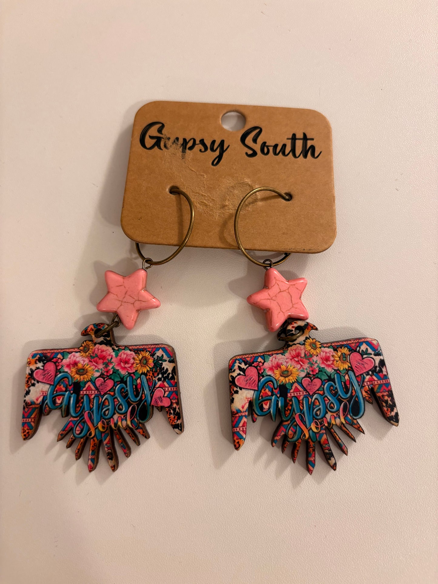 Gypsy Eagle Handcrafted Wooden Earrings