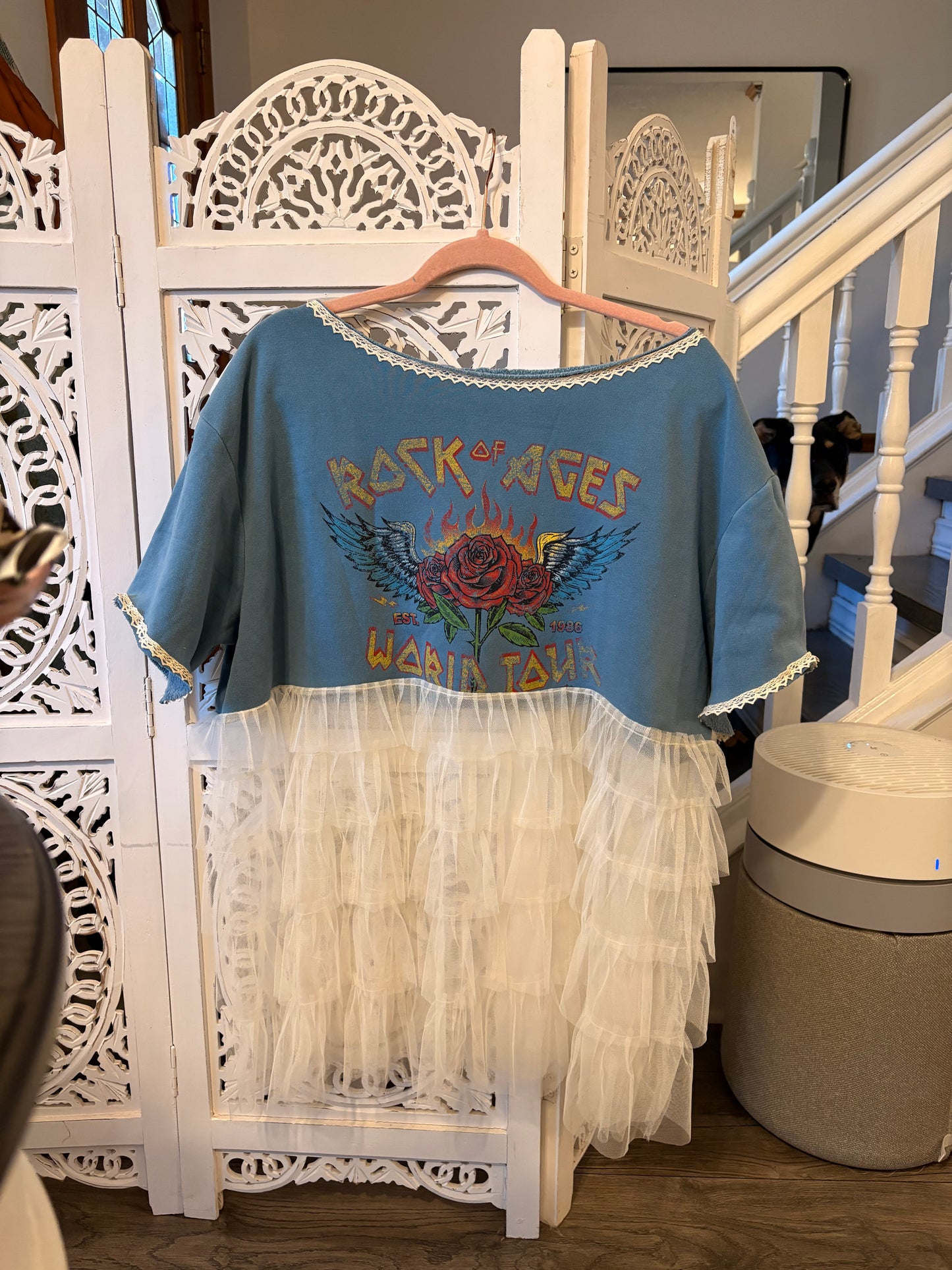 Rock of Ages Upcycled Rockstar Fairytale Dress One Size Fits a Large to XXL Oversized!