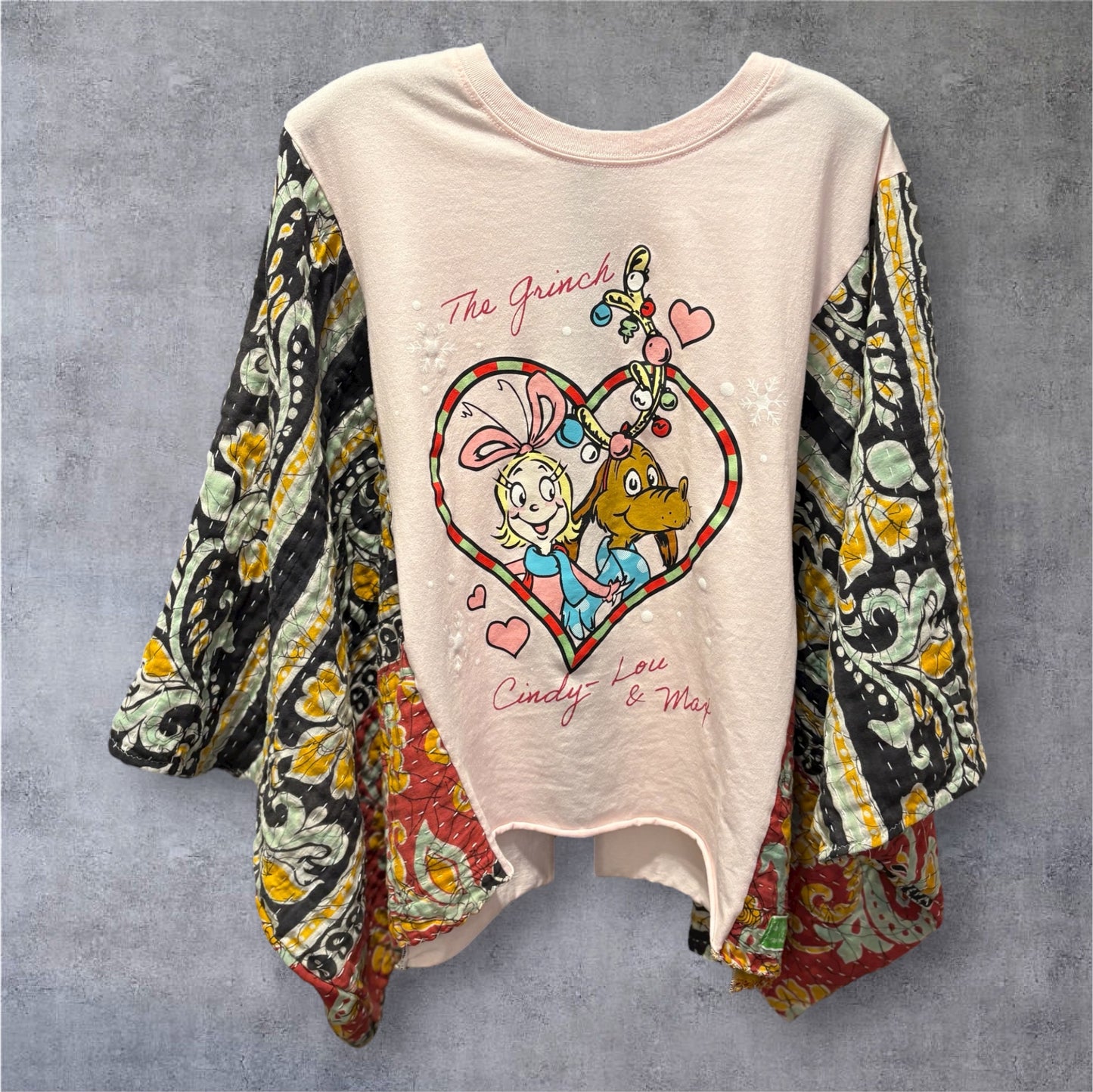 Cindy Lou Who Vintage Kantha Poncho Tee One Size Fits a Small to XXL