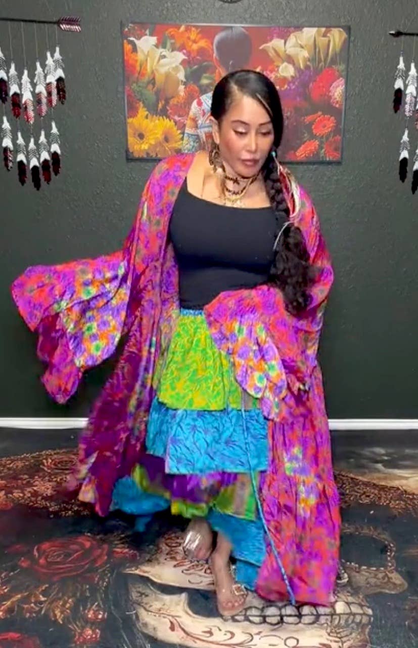 Dream Weaver Silk Ruffle Sleeve Kimono 1000-03