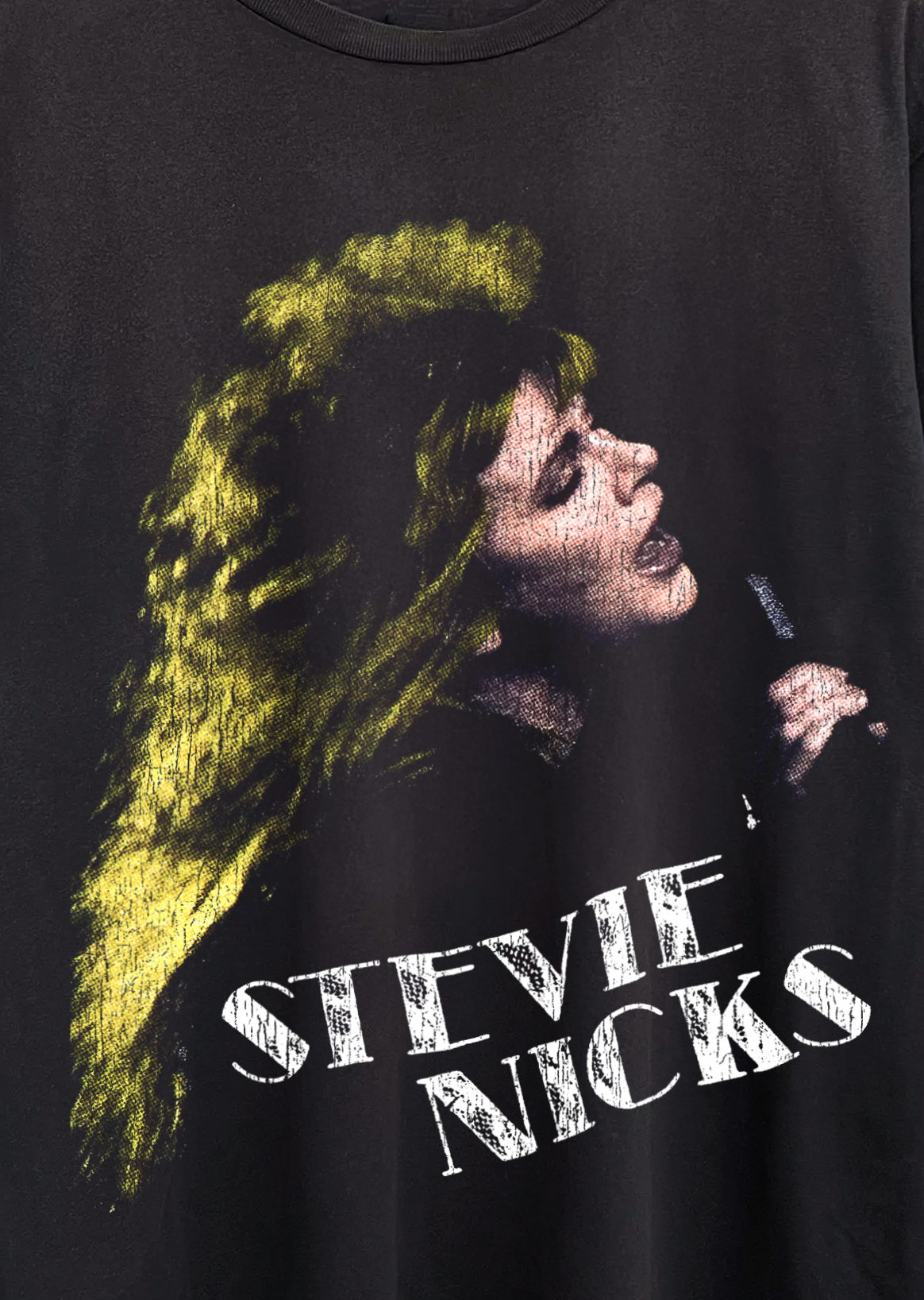 Rare Stevie Nicks Tour Washed Black Tee: Black / L