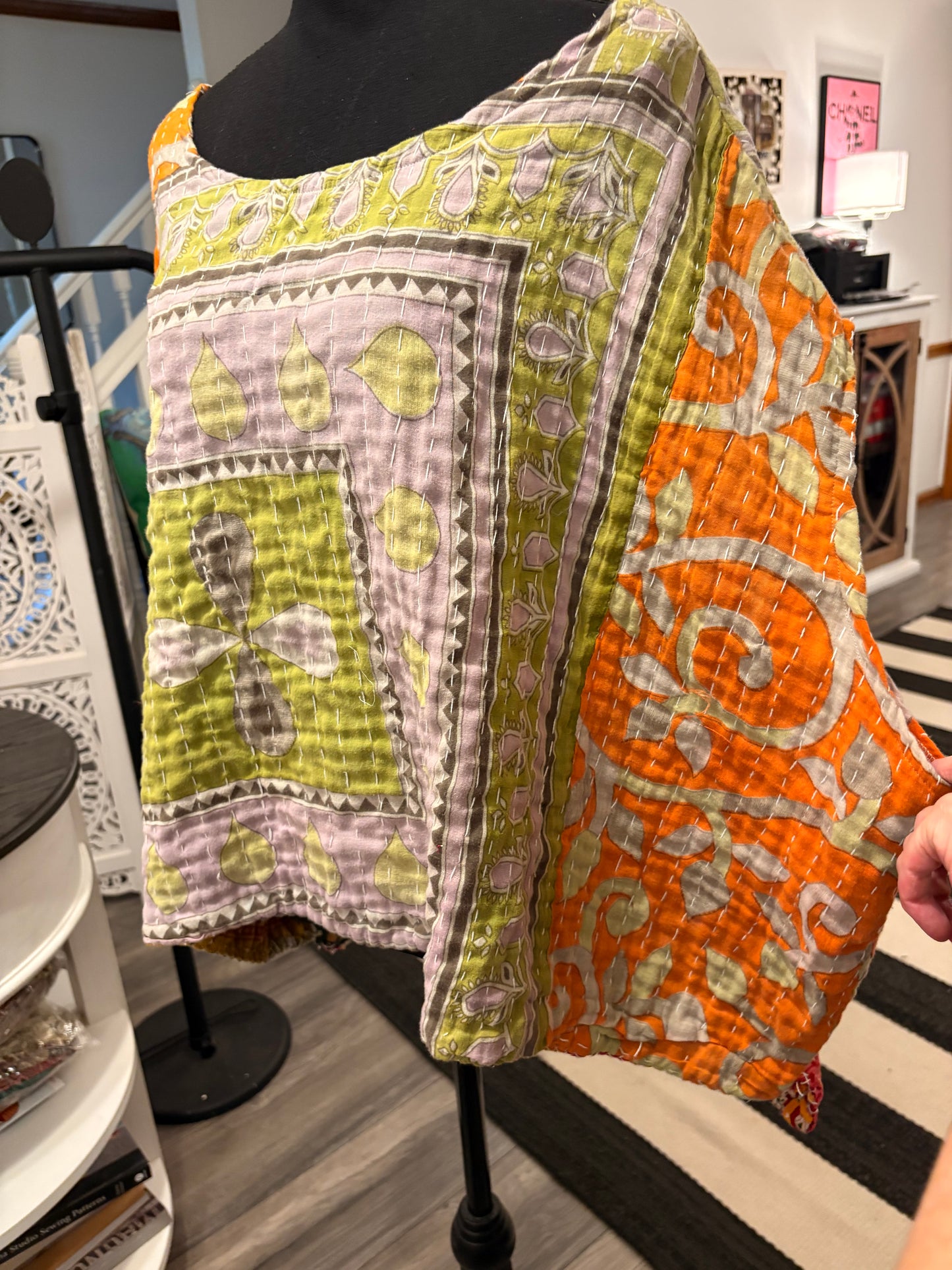 Lila Kantha Top One Size Fits a Small to XXL