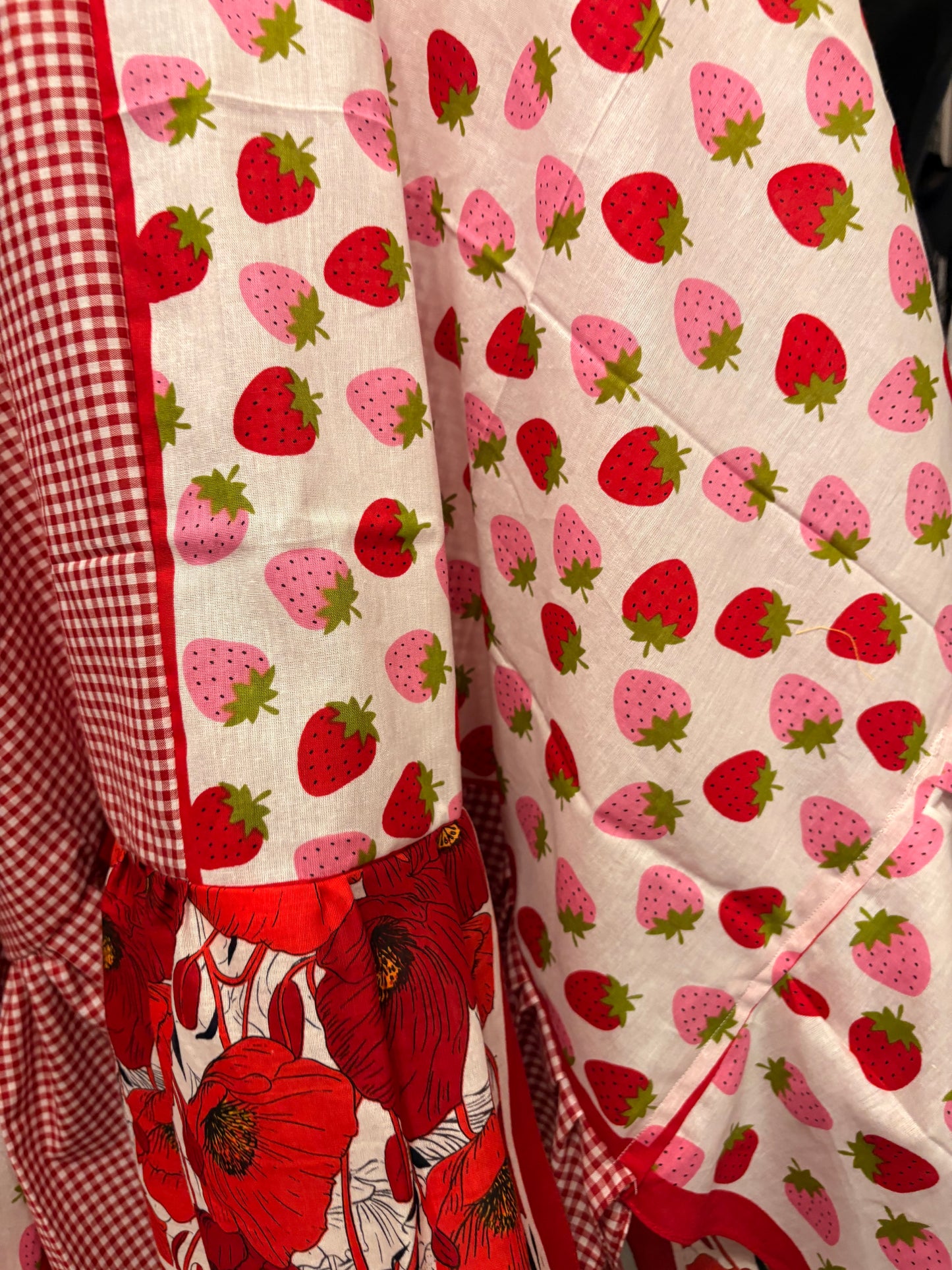 Strawberry Fields Bandana Ruffled Poncho One Size Fits a Small to 3X