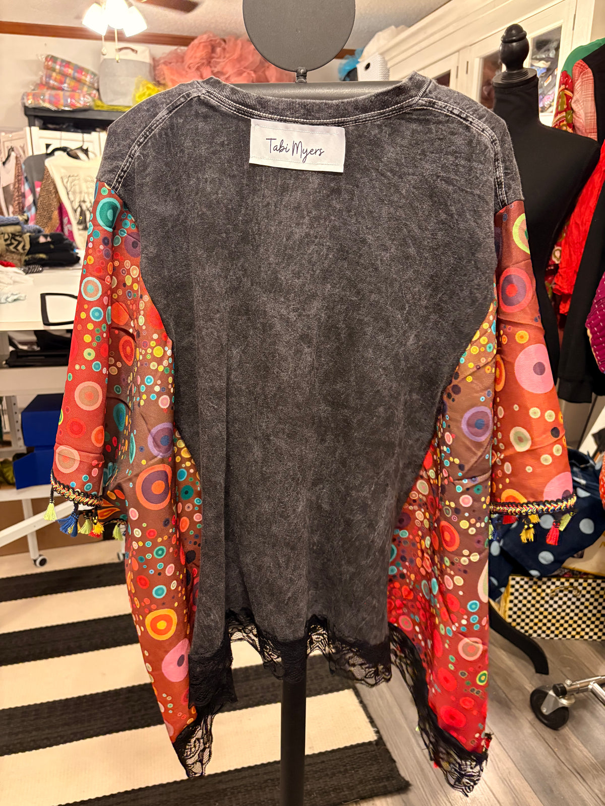 Pumpkin King Tassel Poncho One Size Fits a Small to Large