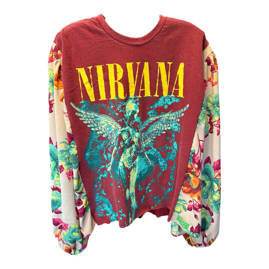 Nirvana Upcycled Drop-Sleeve Tee One Size Fits a Small to XXL 6-16