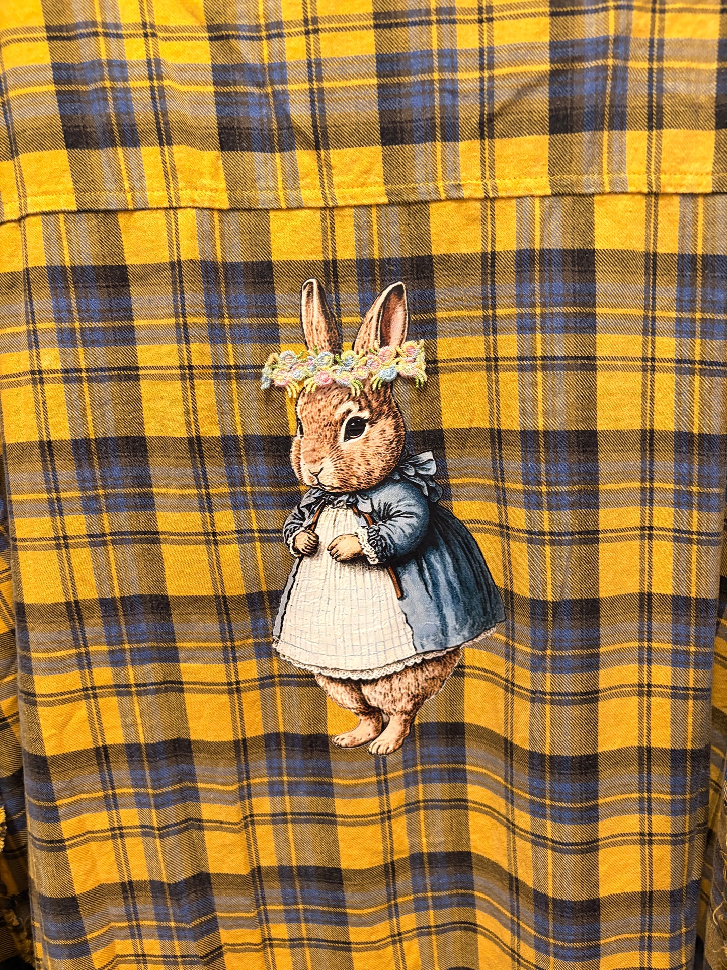 Petunia Bunny “Junk” Flannel Very Long Length One Size Fits an XXL-3X 16-20