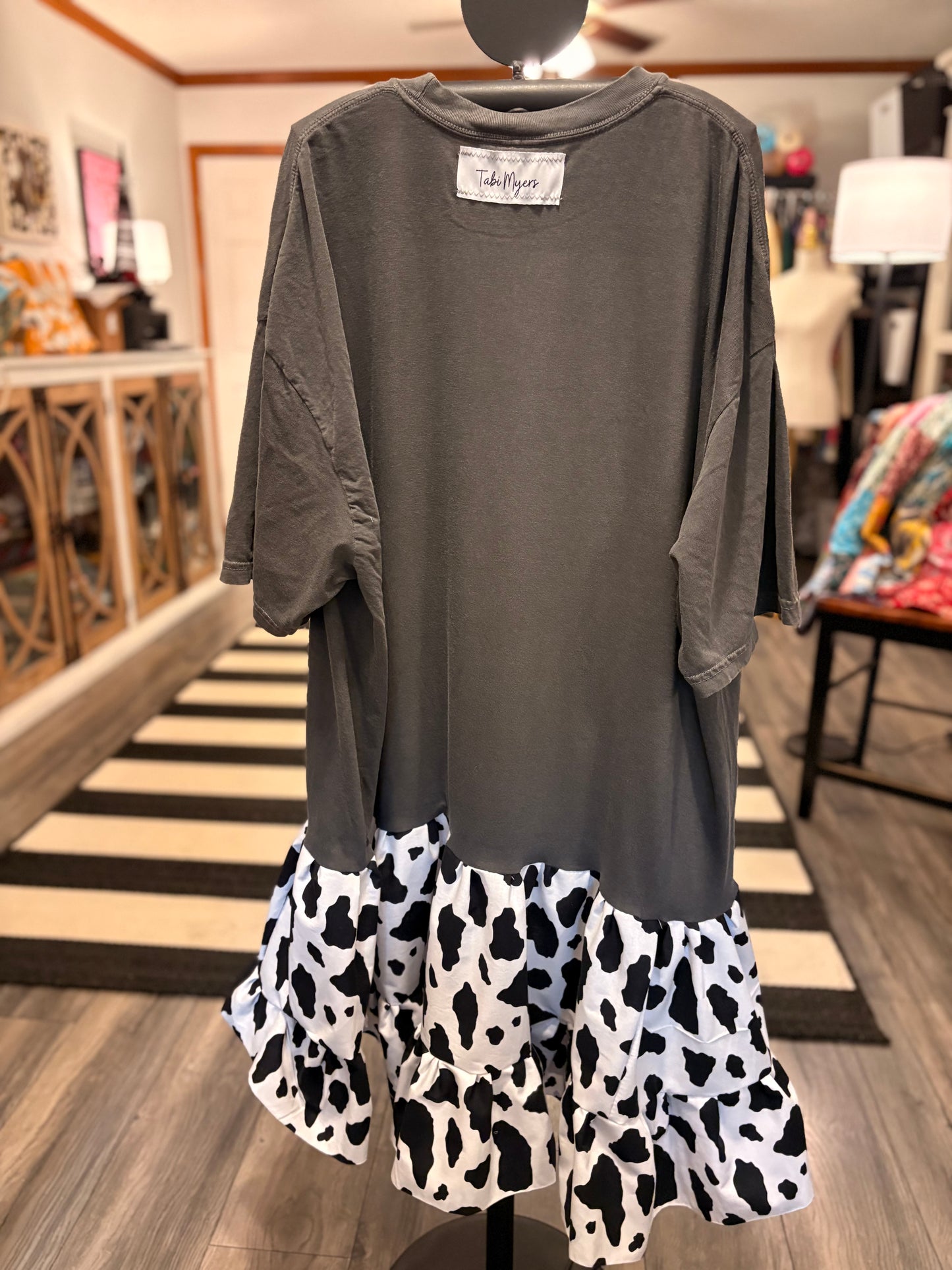 Texan Upcycled Tee Dress Fits a Small to 3X