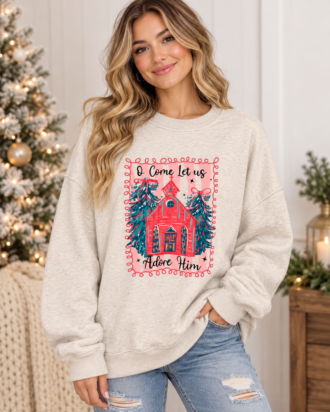 Adore Him Sweatshirt Fits XL/XXL