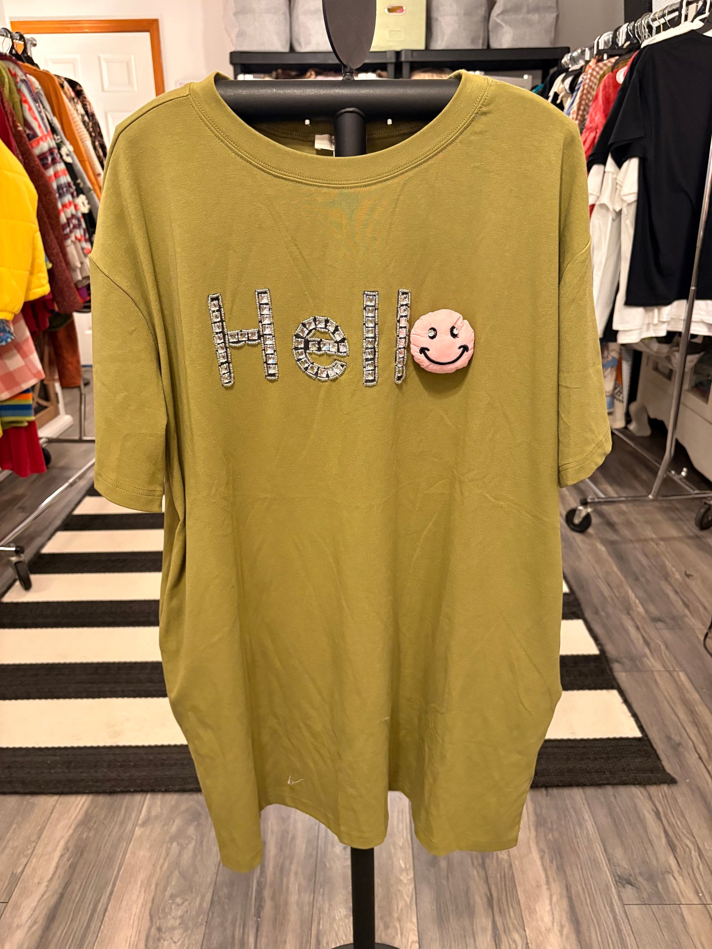 Hello Olive Tee Dress Large