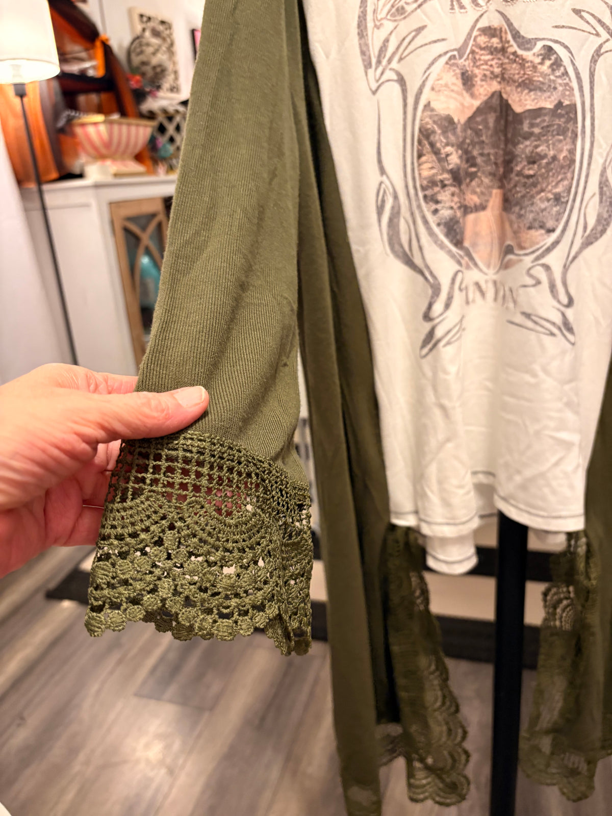 Red Rock Upcycled Kimono Tee One Size fits a Small to XL