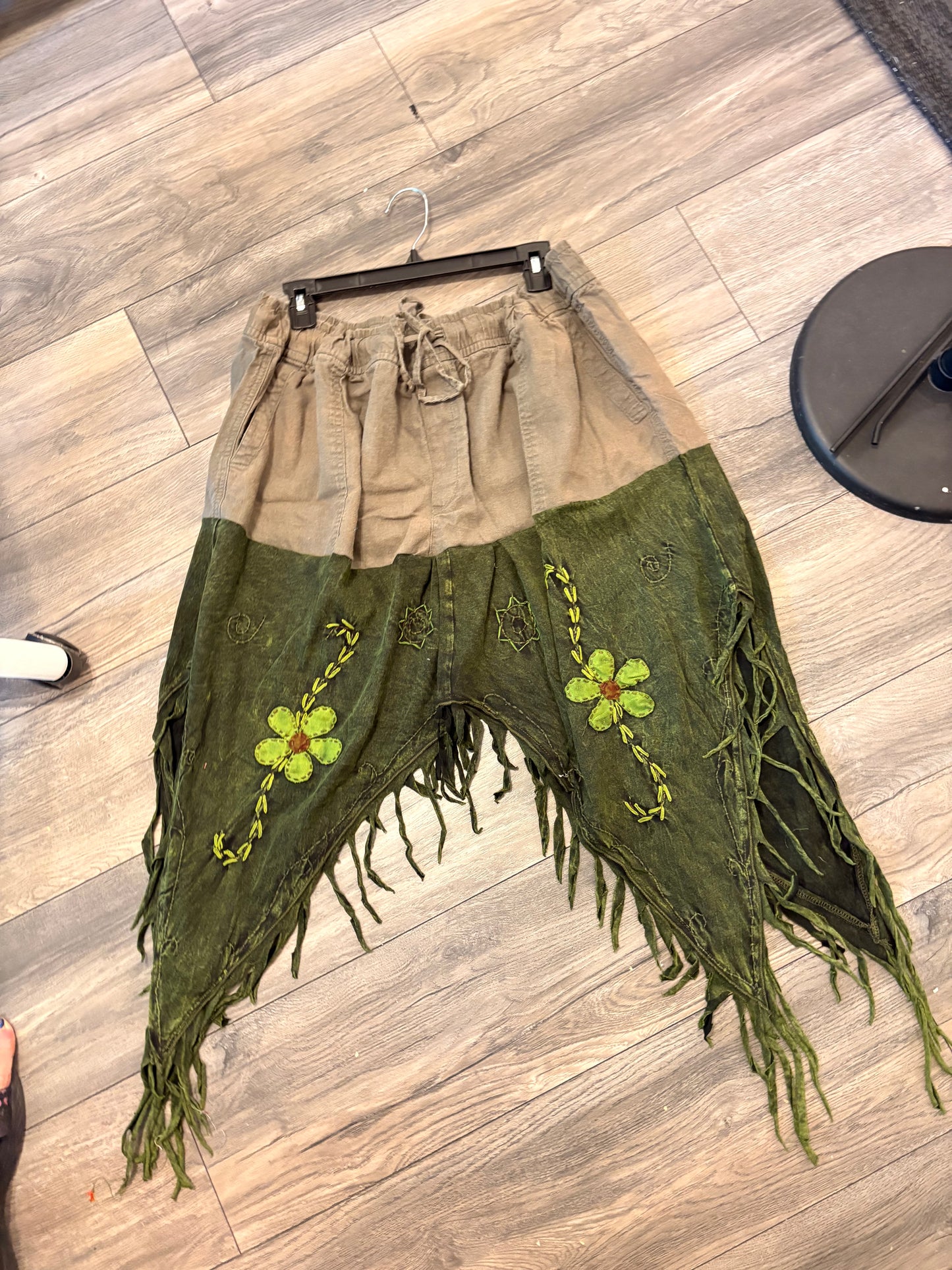 Green Fairy Upcycled Skirt Fits 2-3X