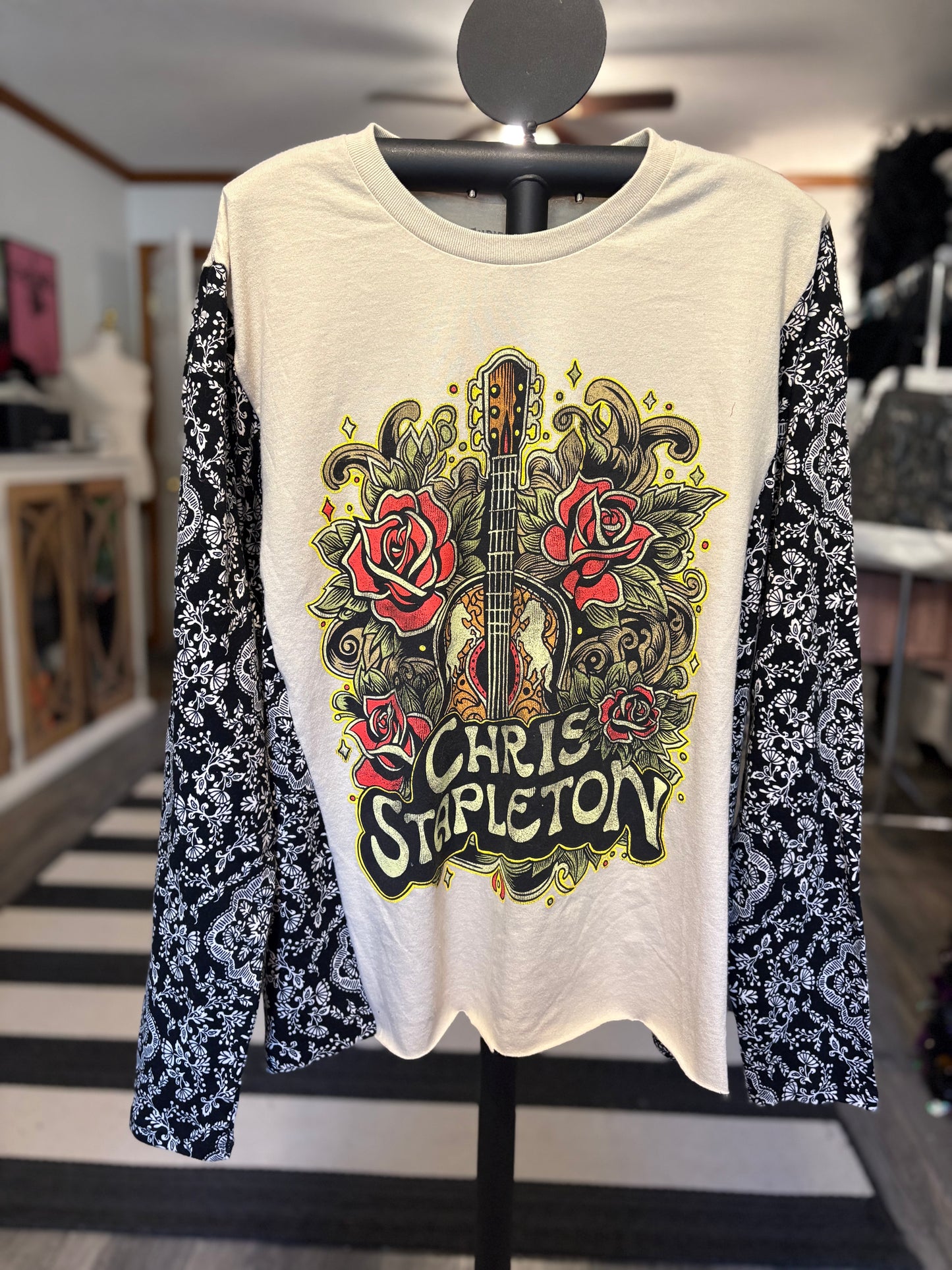 Tennessee Whiskey Upcycled Long Sleeve Knit Tee One Size Fits a Small to XXL