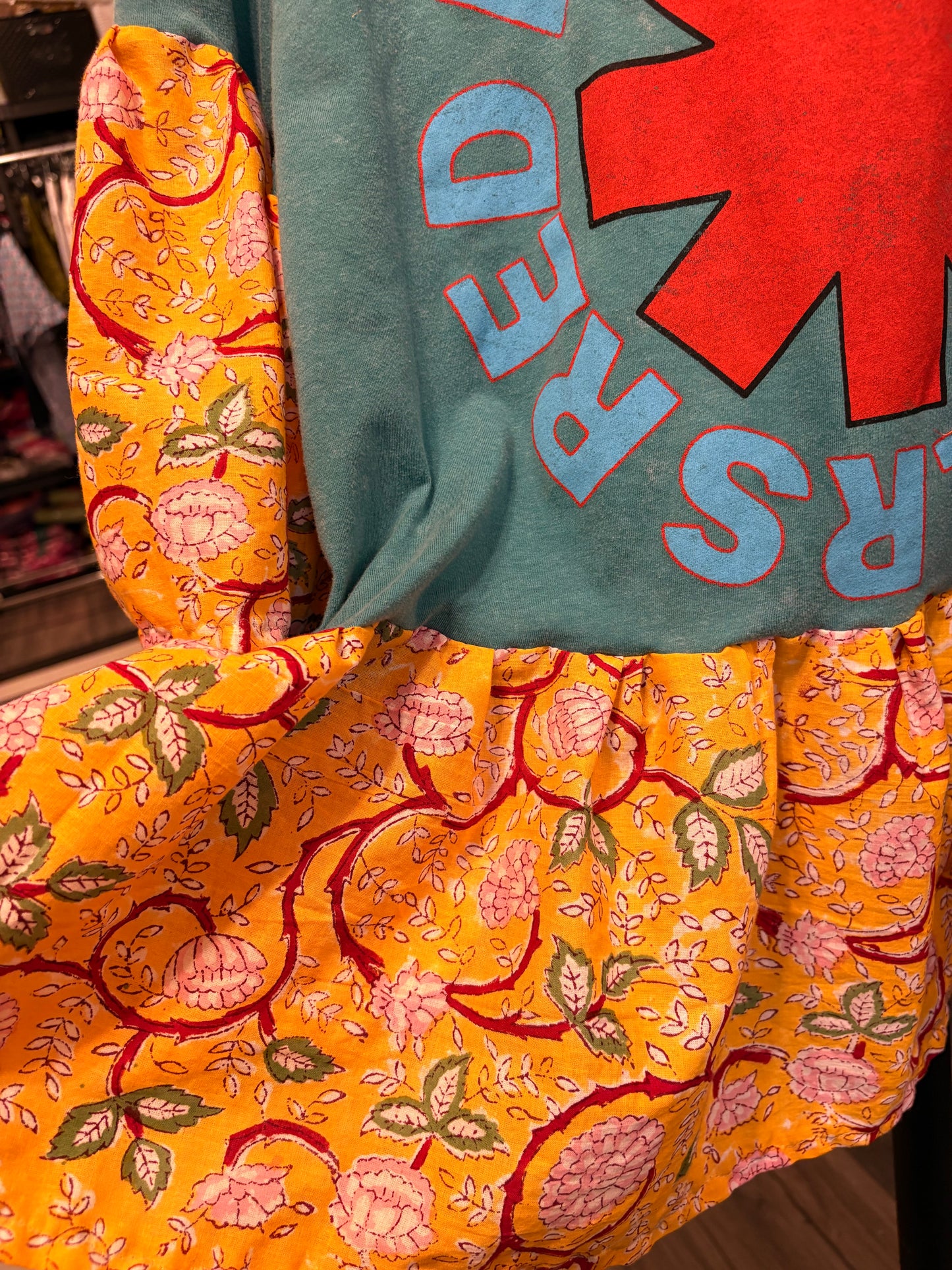 Red Hot Ruffled Rockstar Top One Size Fits an XS to Large Oversized