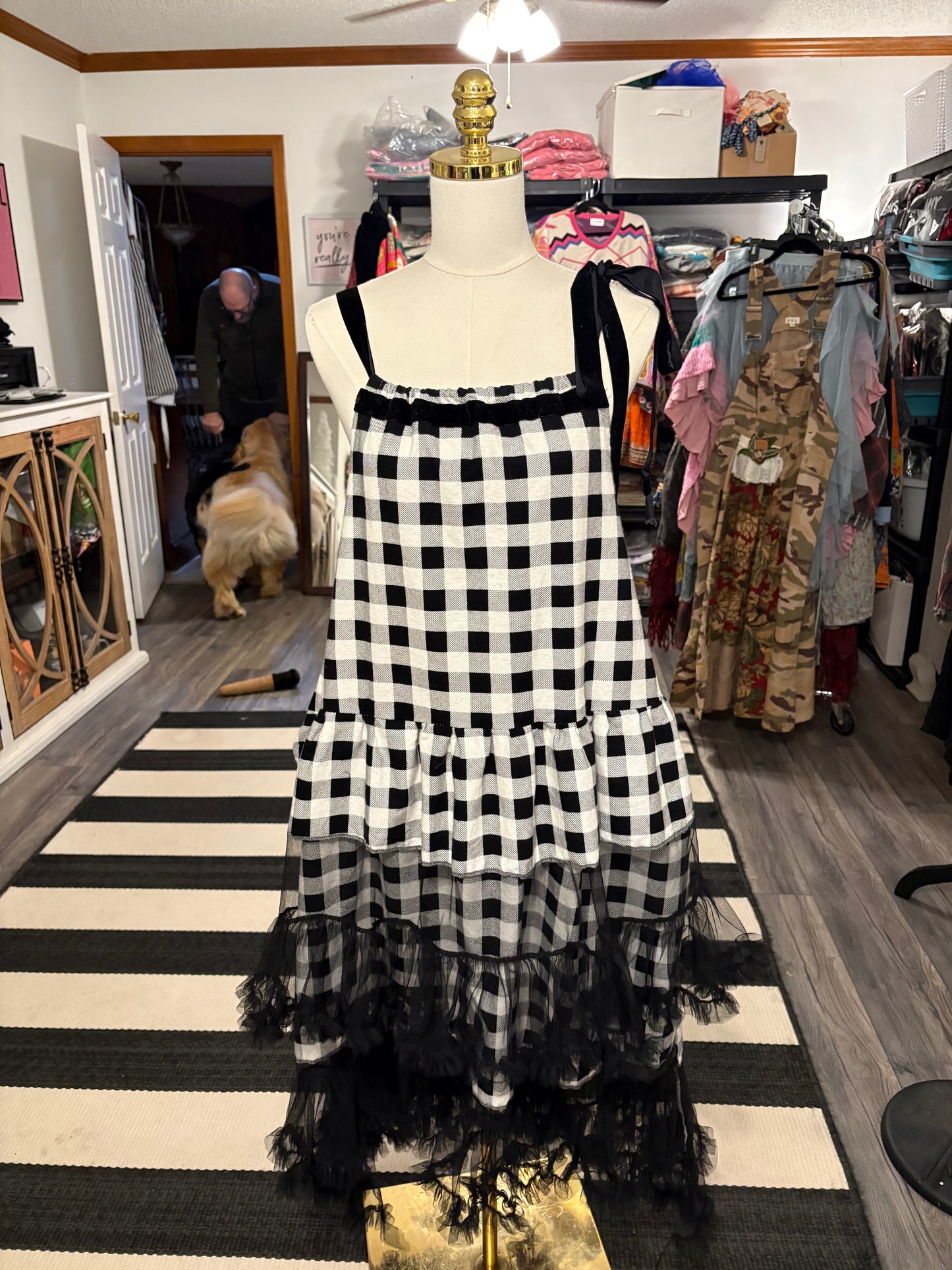 Sophia’s Ruffled Slip Dress One Size Fits a Small to XL