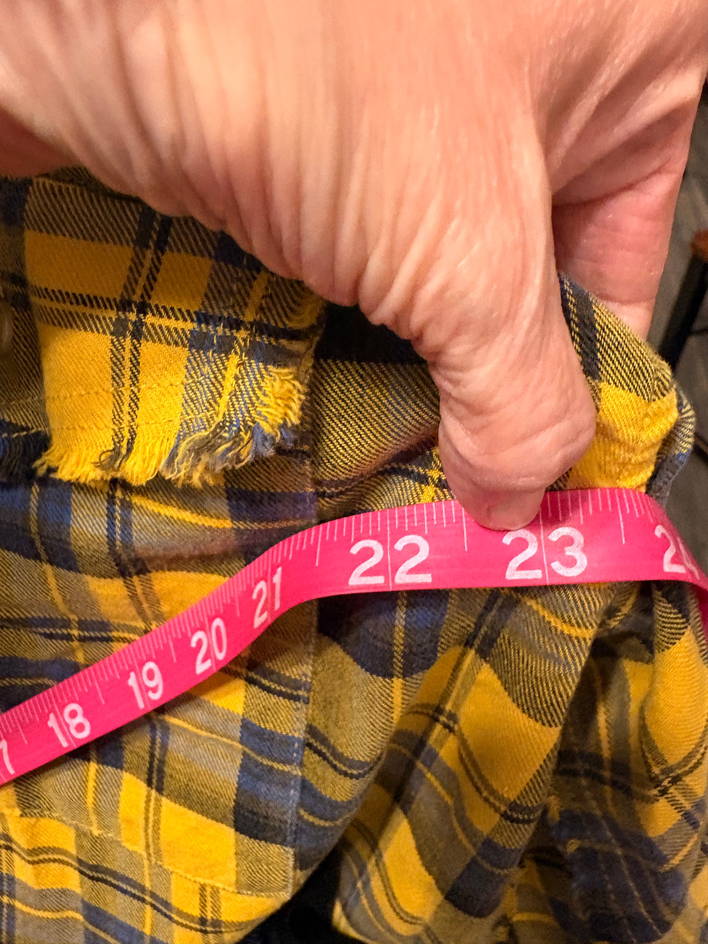 Marian Upcycled Oversized Frayed Flannel Tutu Top One Size Fits a Small to XXL