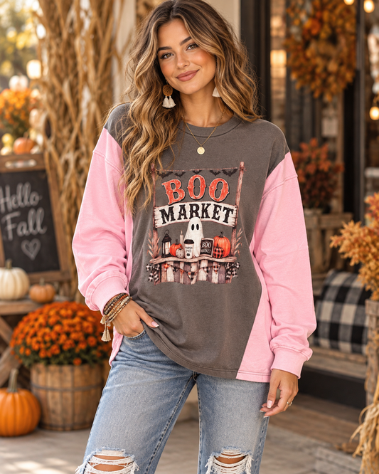 Boo Market Sweatshirt Tee One Size Fits a Small to XL