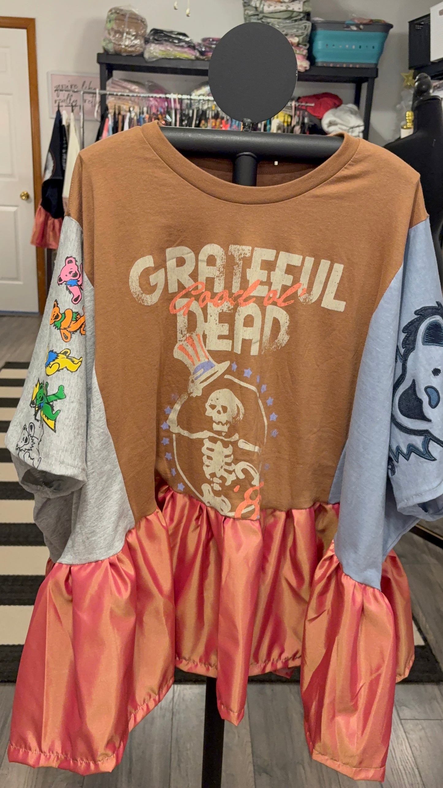 The Dead Upcycled Rockstar Fairytale Top One Size Fits a Small to 3X Super Oversized!