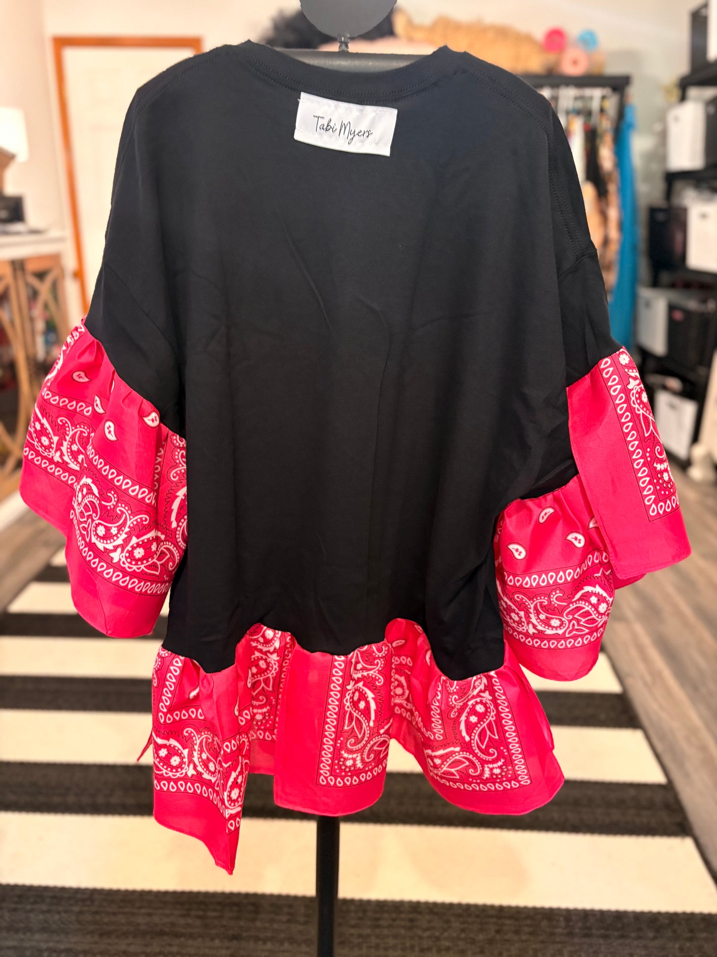 Dolly The Flirt Bandana Baby Doll Tee Fits a Small to 2X