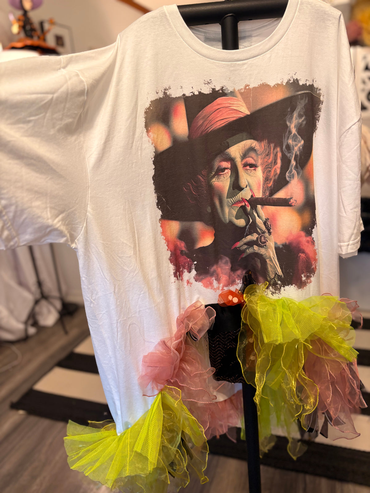 Witchy Poo Glam Fringe Asymmetrical Tee One Size Fits Small to 3X