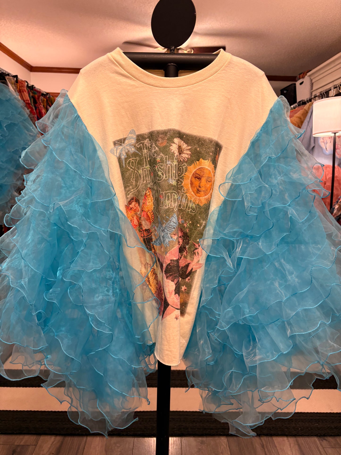 Smashing Rockstar Ruffle Top One Size Fits a Small to XXL