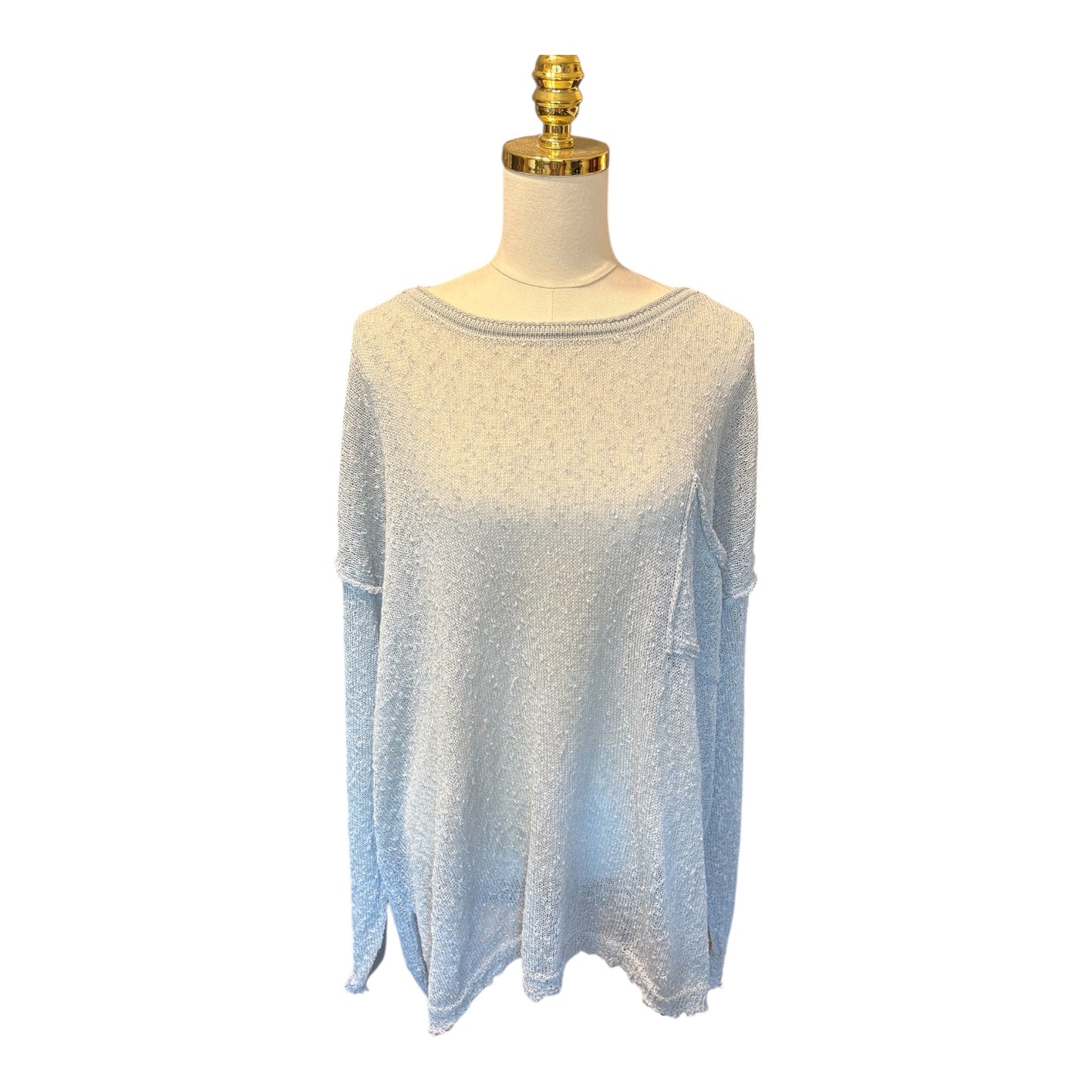 Beautiful Blue Boxy Knit Pullover
