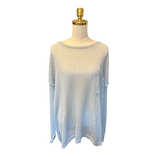 Beautiful Blue Boxy Knit Pullover