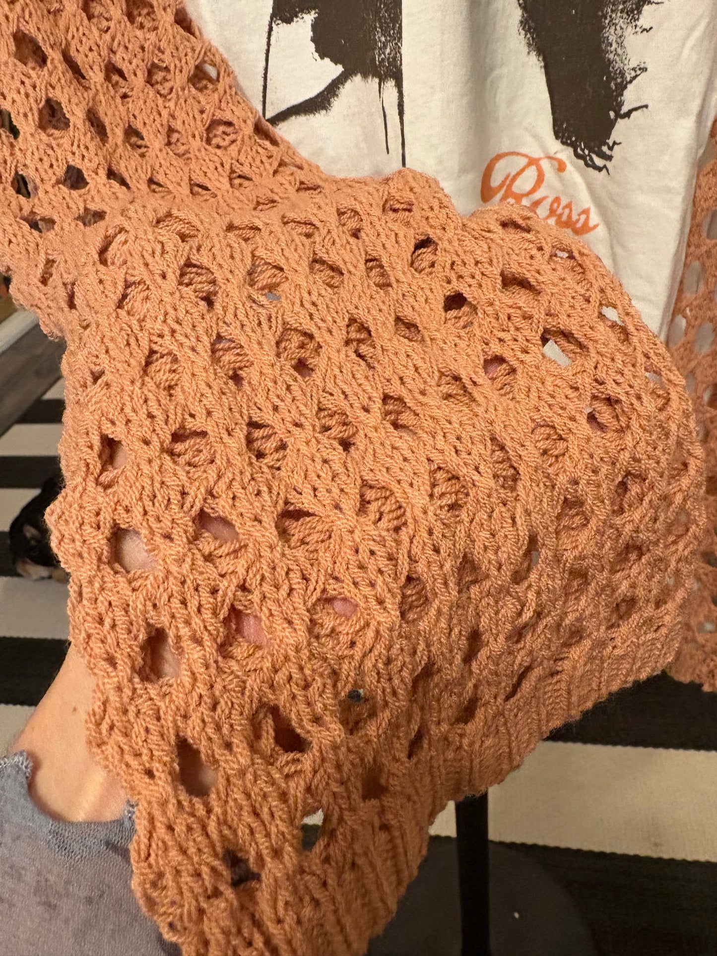 Diana Ross Upcycled Drop Sleeve Sweater One Size Fits a Small to XL