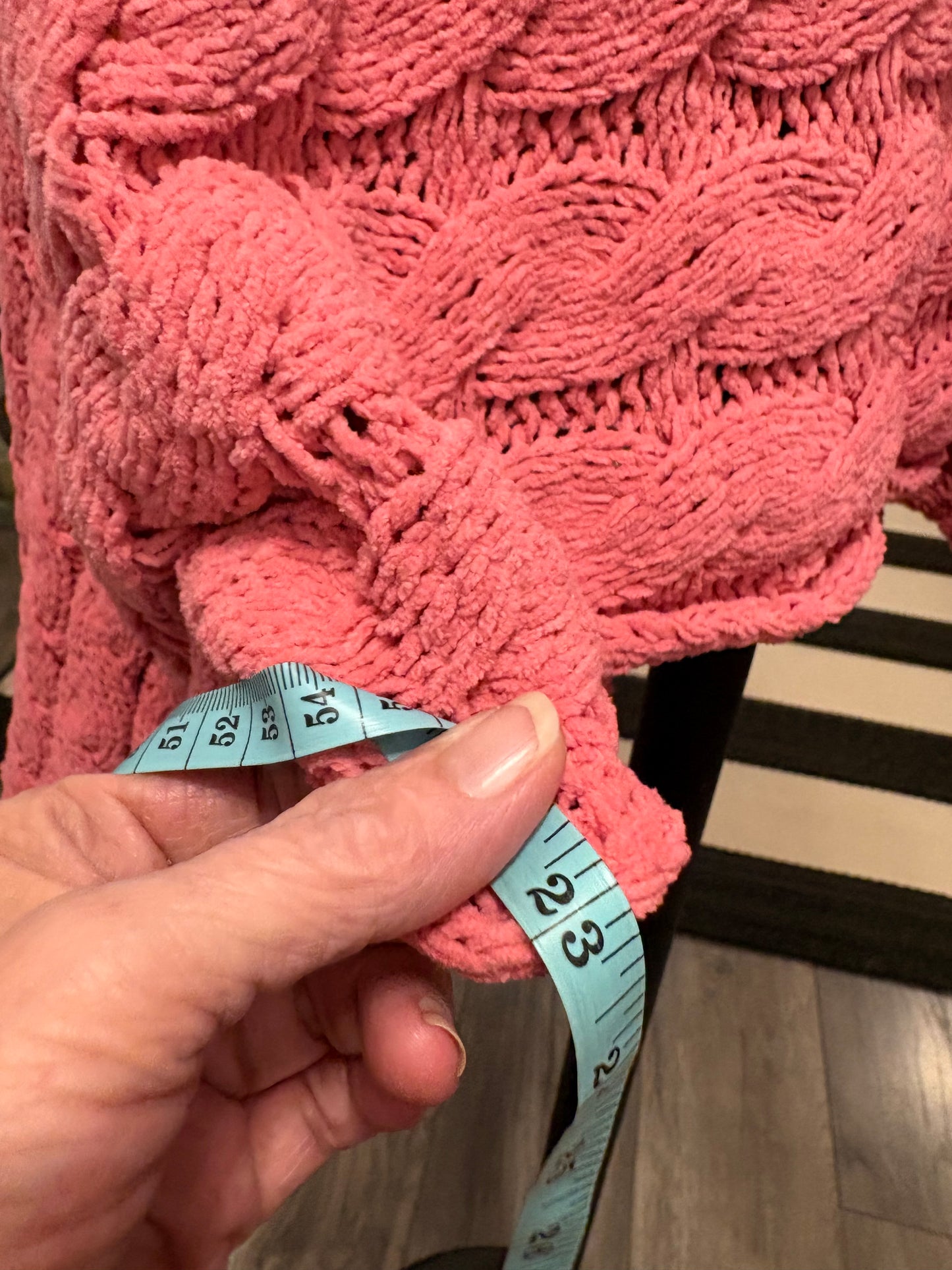 Petunia Pink Crochet Sweater