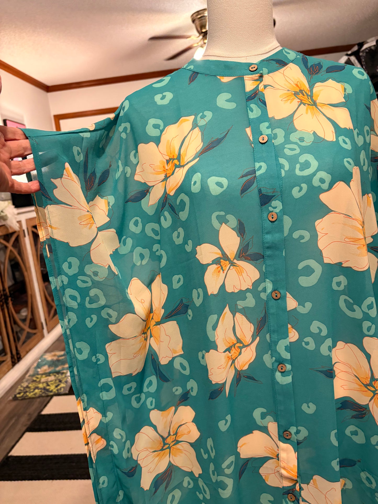 The Tropics Button Down Duster/Dress