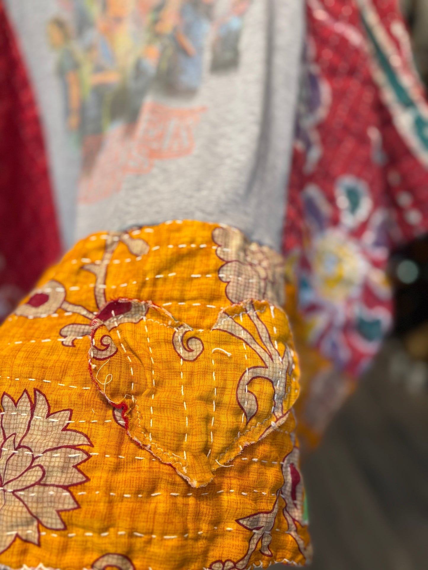 Stranger Things Upcycled Vintage Kantha Top Fits a Small to XXL
