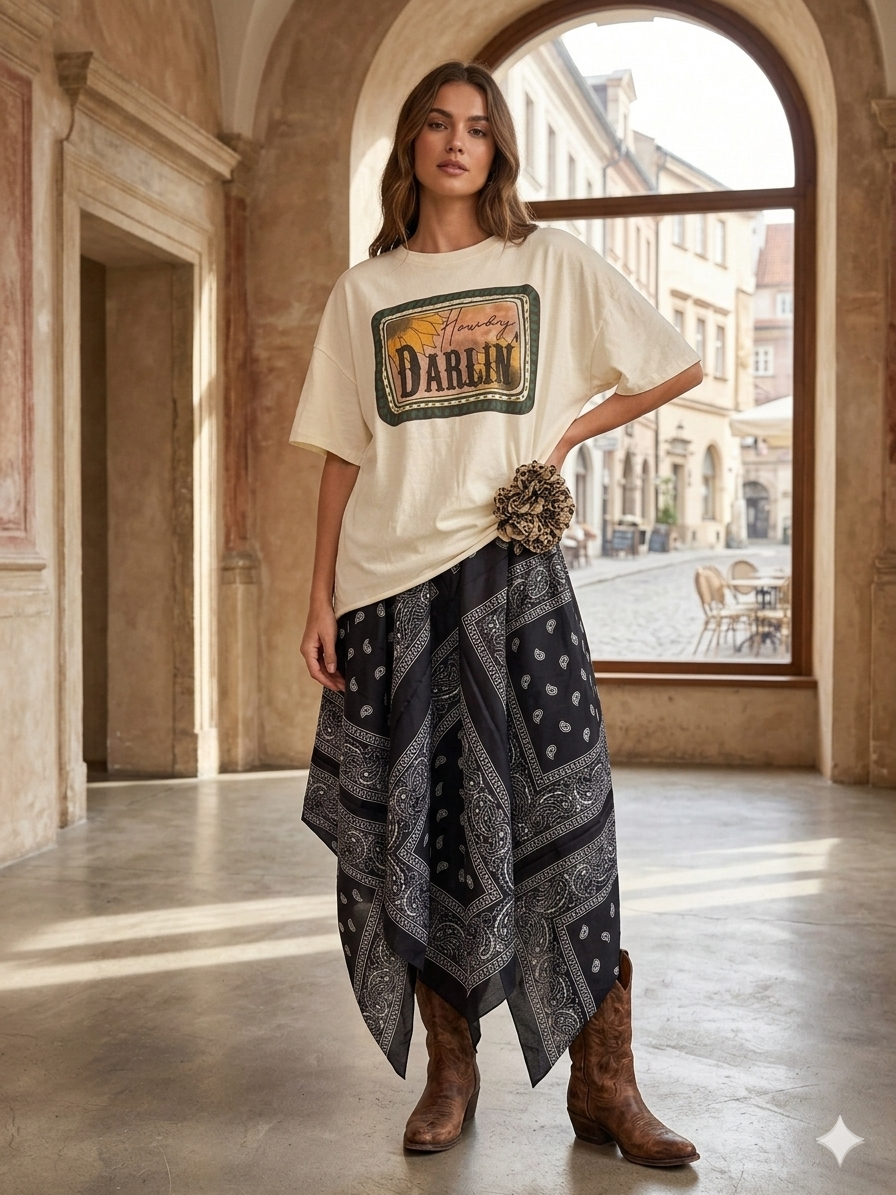 Patsy Bandana Skirt Fits a Small to 3X