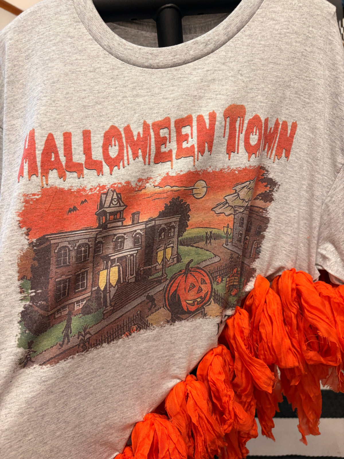 Spooky Season Glam Asymmetrical Tee One Size Fits Small to Large