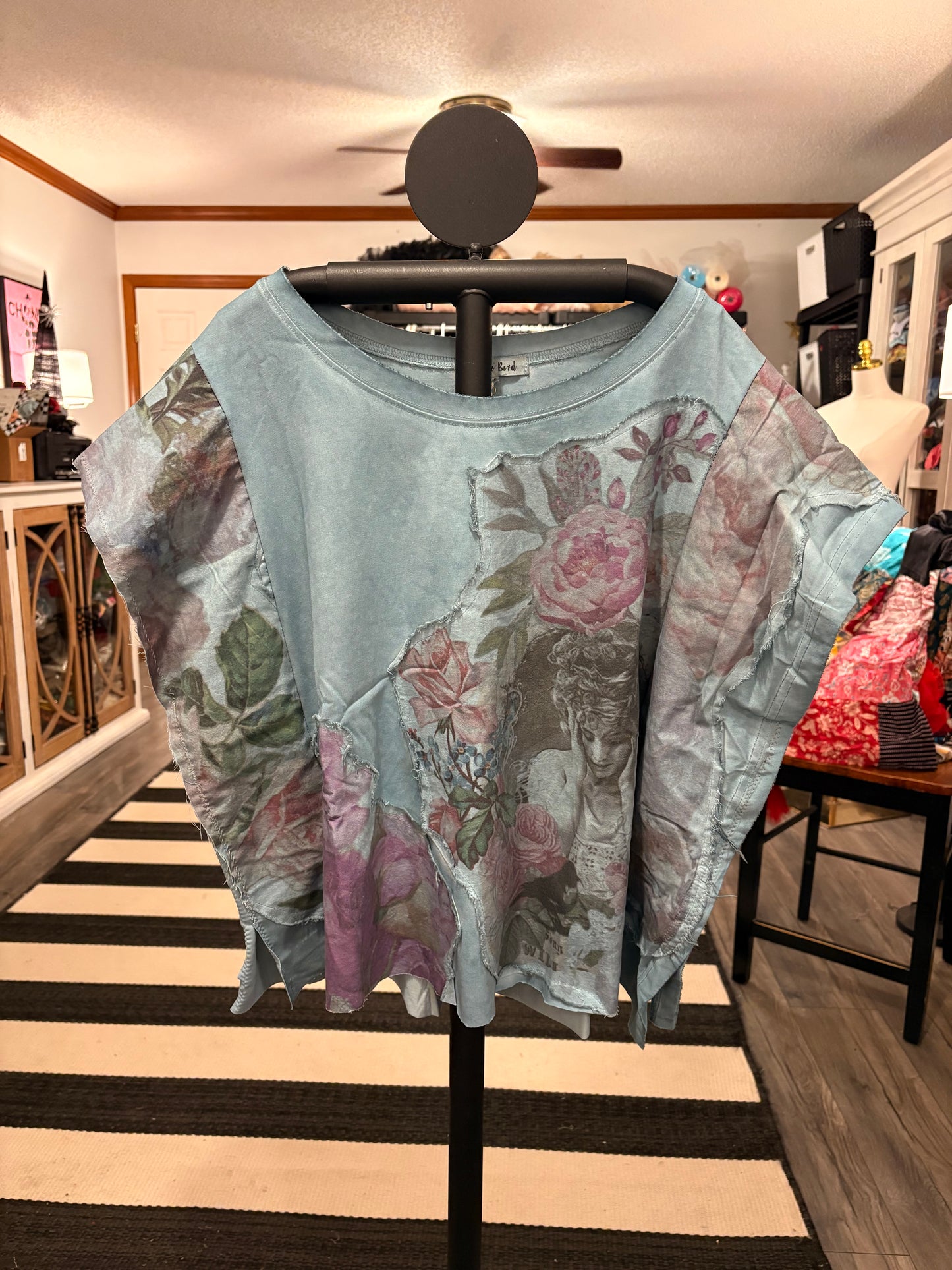 Butterfly Refashioned Poncho One Size Fits a Small to XL
