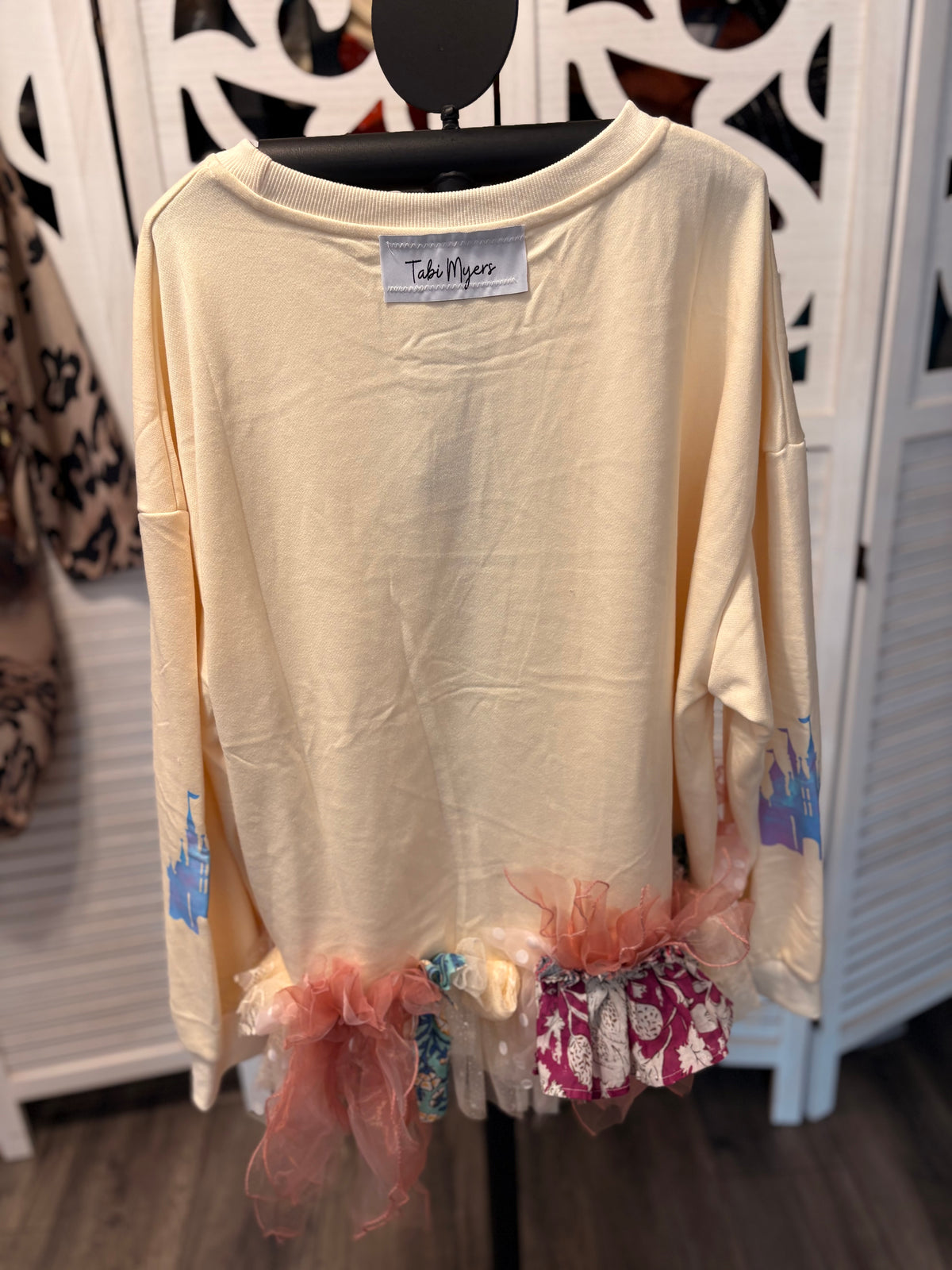 Magical Glam Fringe Asymmetrical Tee One Size Fits Small to XXL