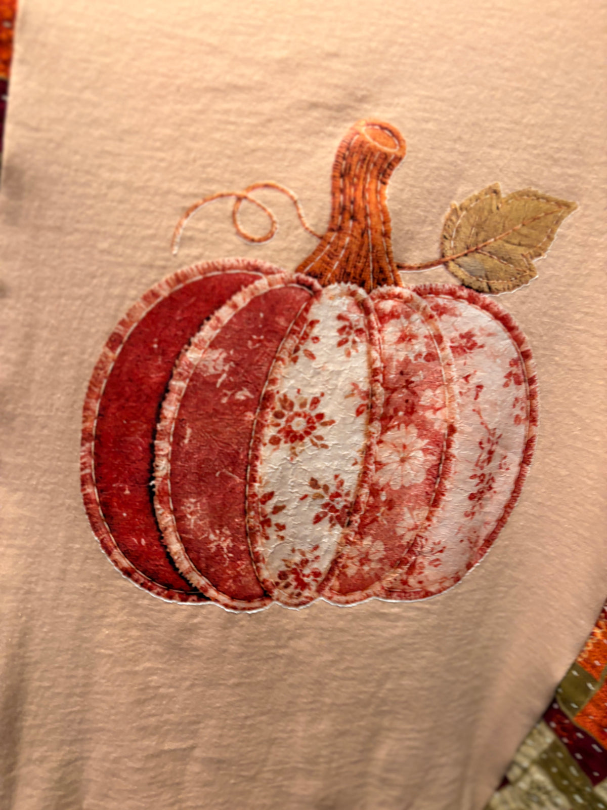 Pretty Pumpkin Vintage Kantha Poncho One Size Fits a Small to XXL