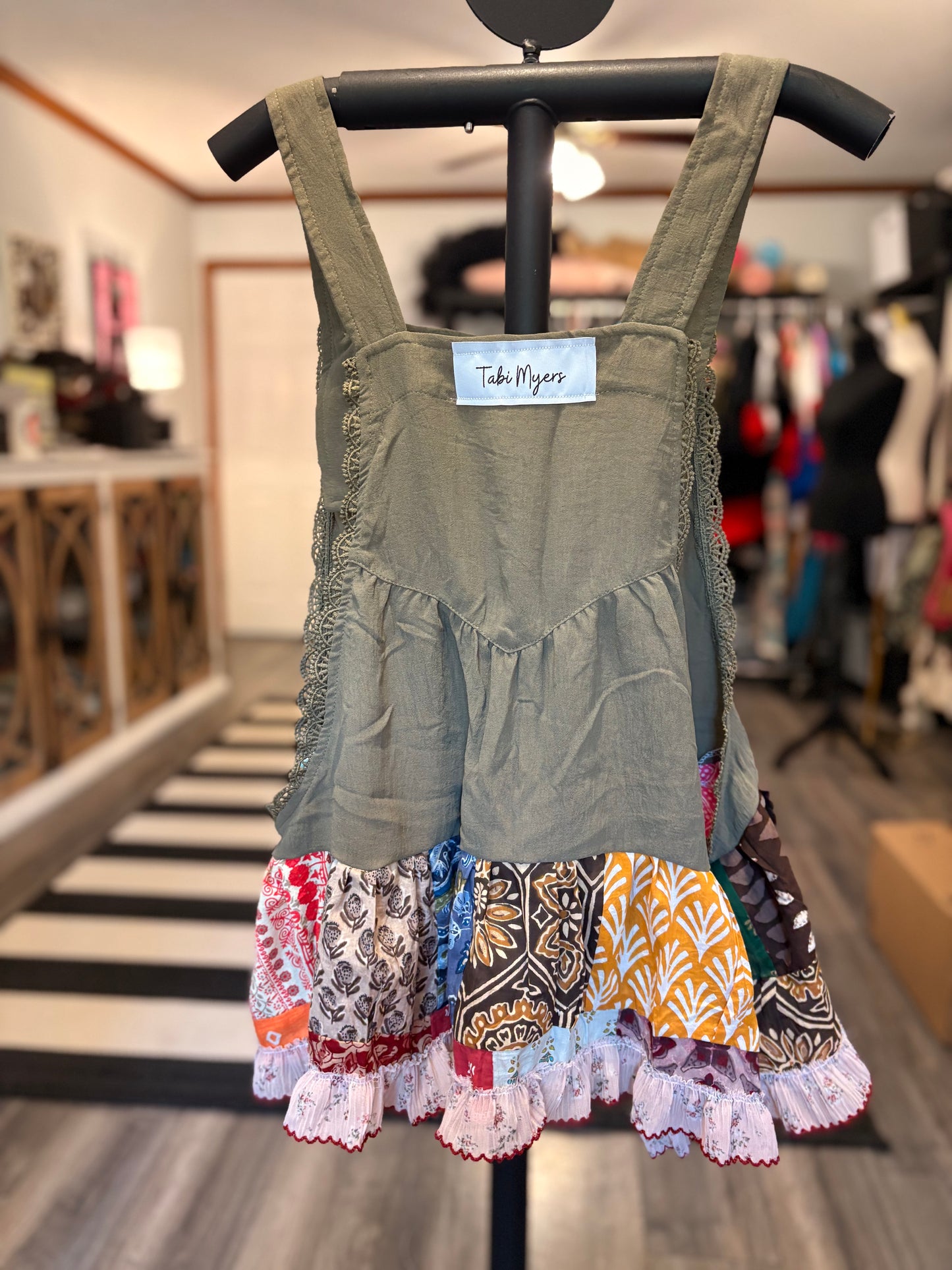 Corrin Upcycled Overall Top Fits Small to XXL Size 2-18