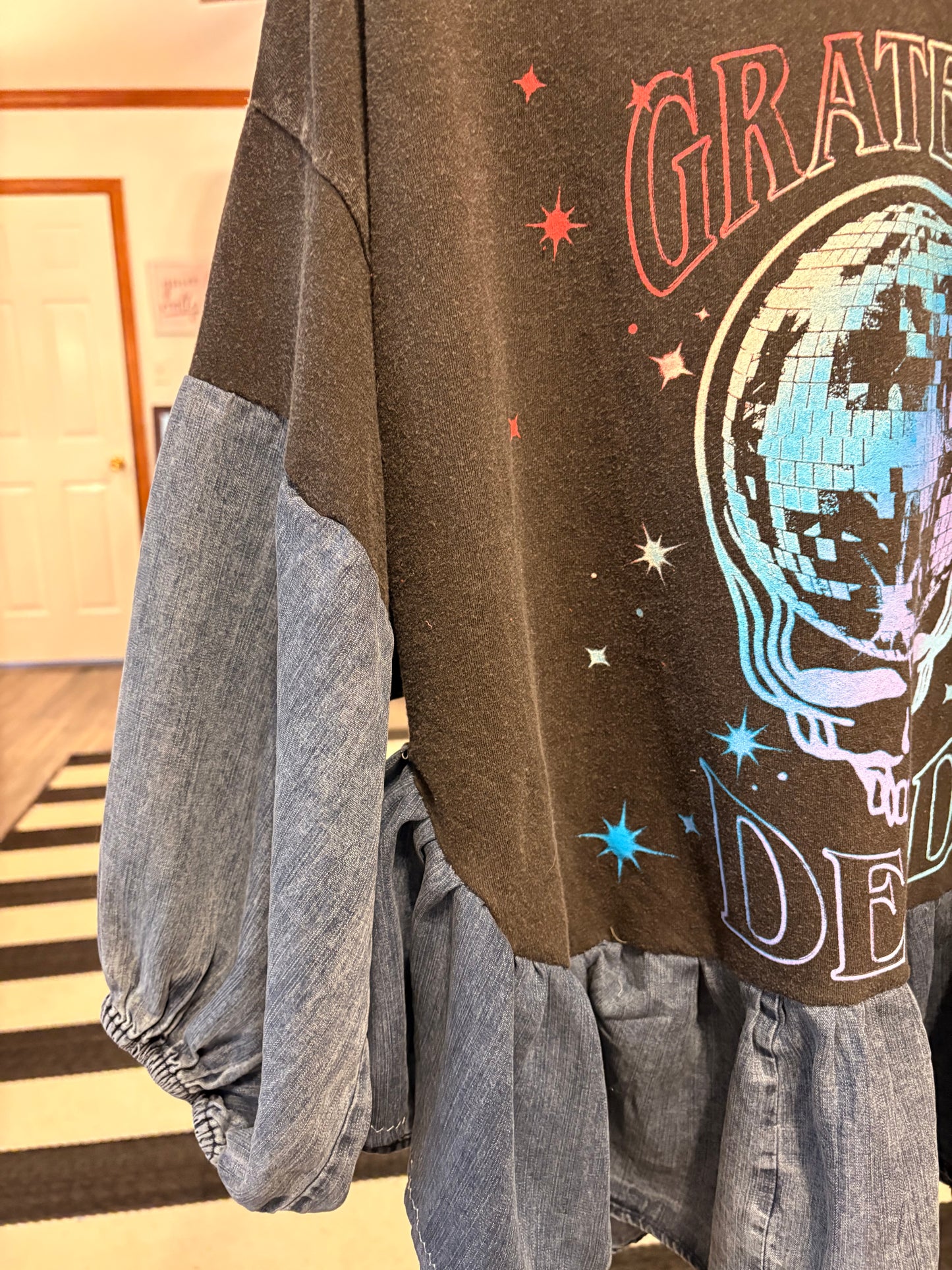 Disco Grateful Dead Rock Angel Tee One Size Fits a Small to XXL Oversized