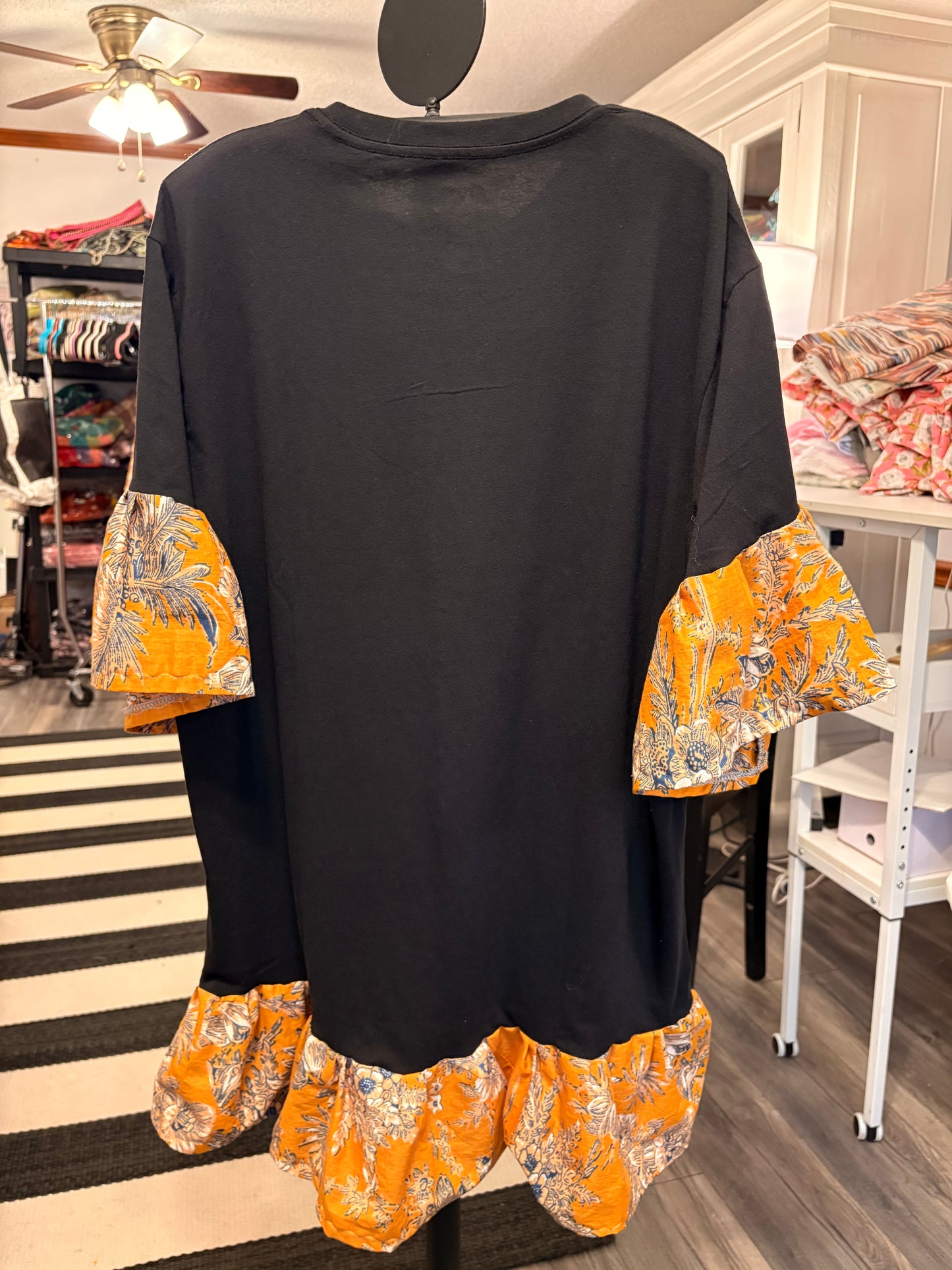 Let There Be Rock Ruffled Rockstar Dress One Size Fits a Small to XL Oversized