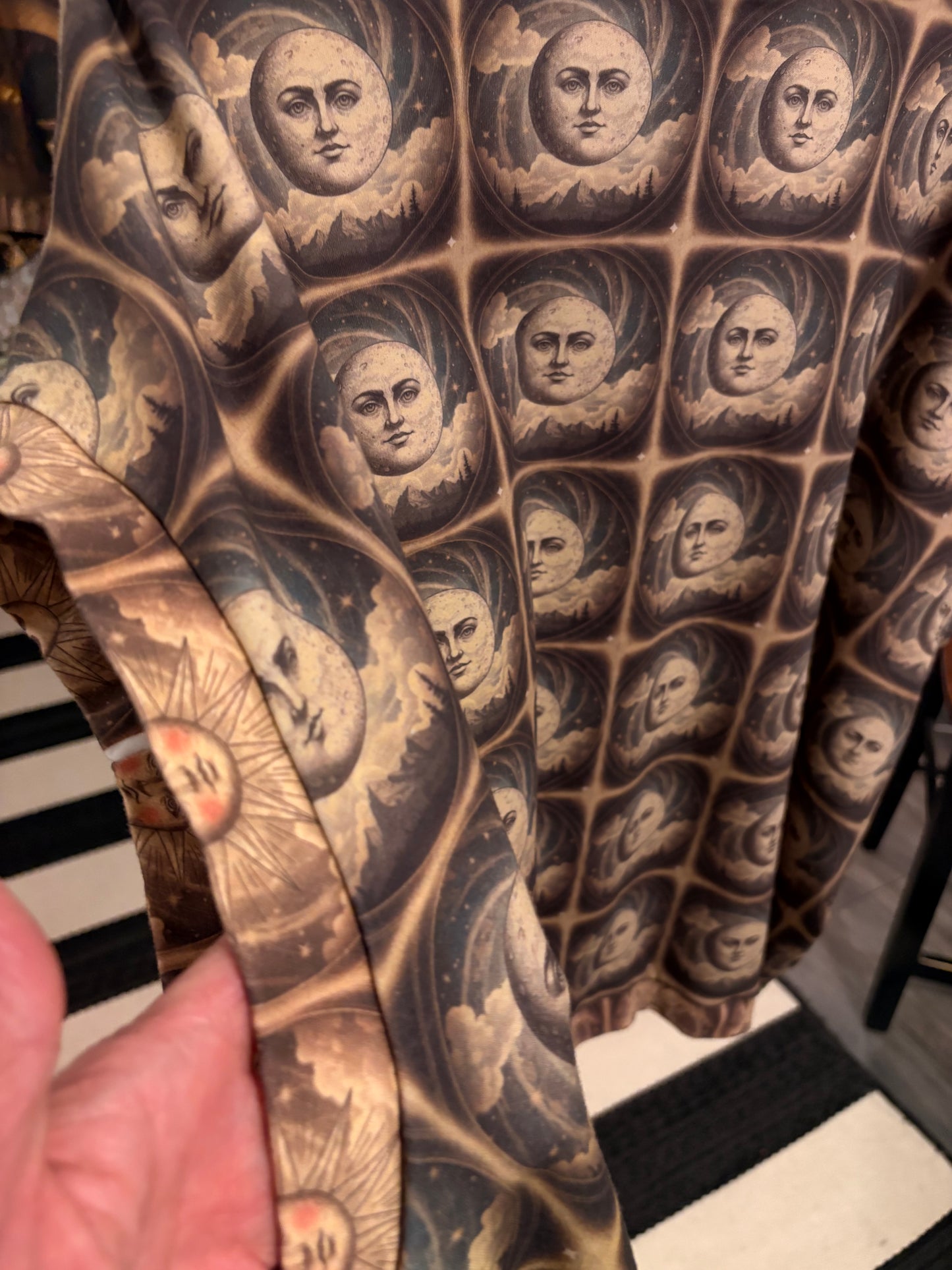 Moon and Stars Handmade Tabi ART Tee One Size Fits a Small to XXL