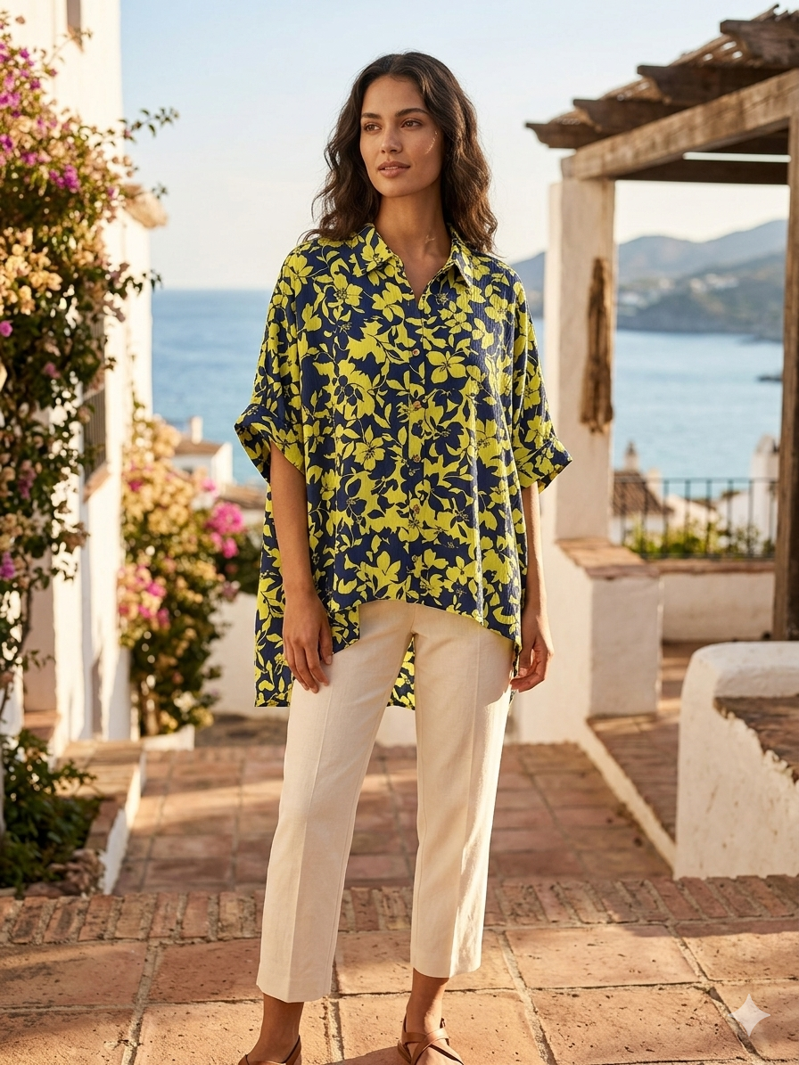 Electric Green Blouse Large