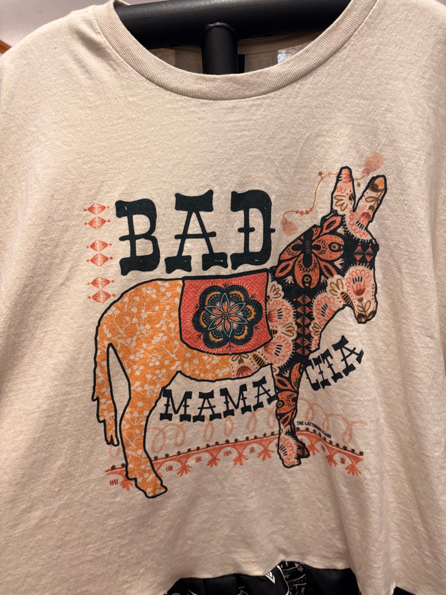 Bad Mamacita Drama Ho/Lo Bandana Tee One size fits a Small to XL 4-14