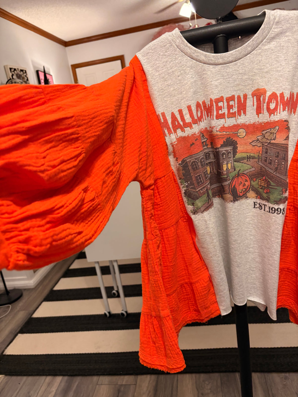 Halloween Town Upcycled Tee One Size Fits a Small to XXL