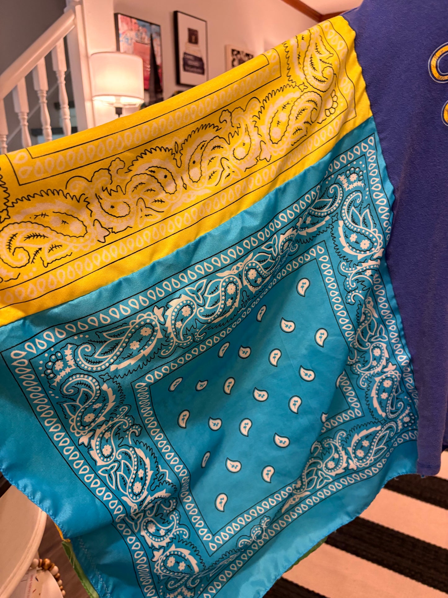 Flower Market Bandana Poncho Tee Fits a Small to XL