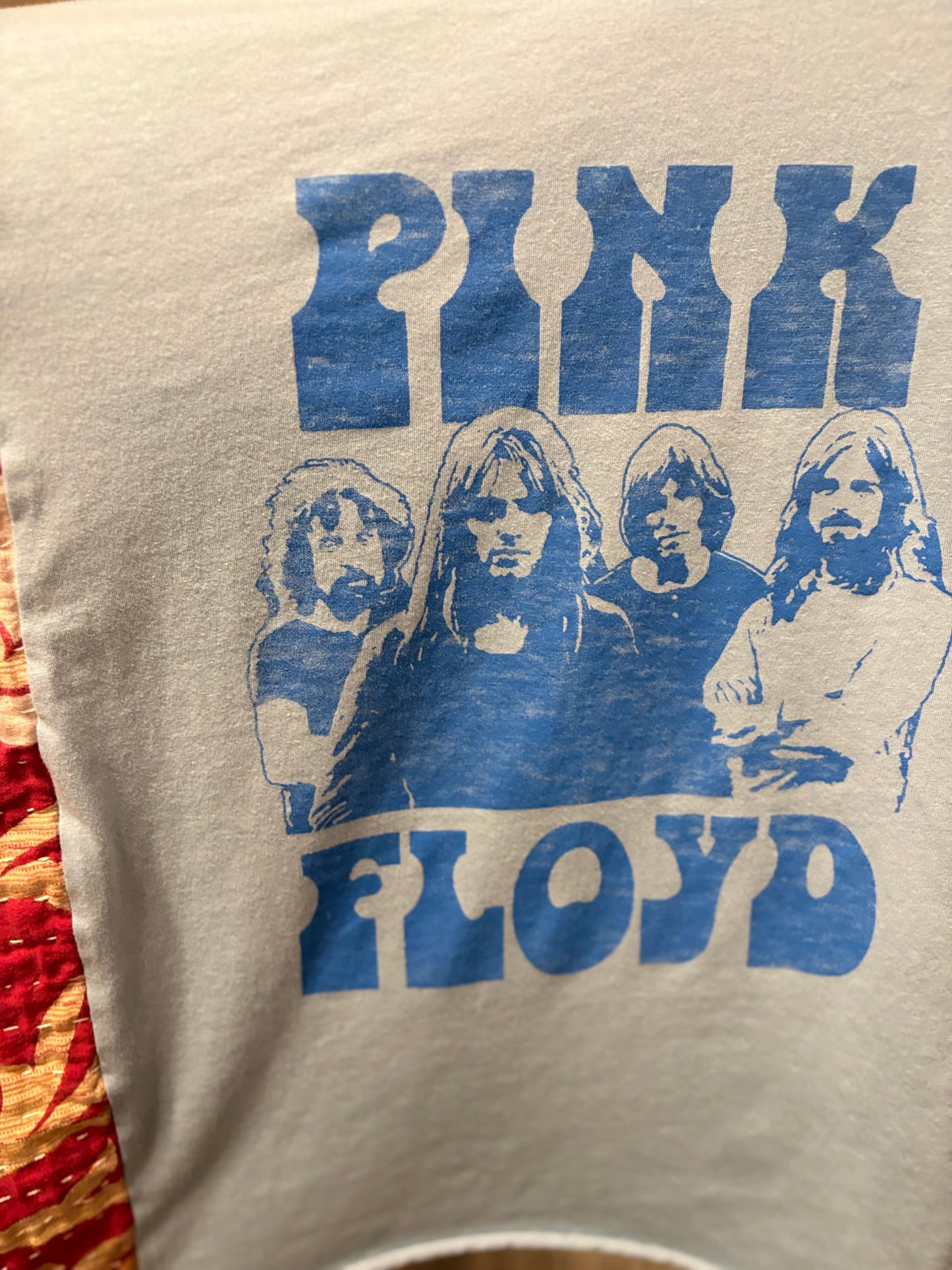 Pink Floyd Upcycled Vintage Kantha Poncho Tee One Size Fits A Small to XXL (6-16)