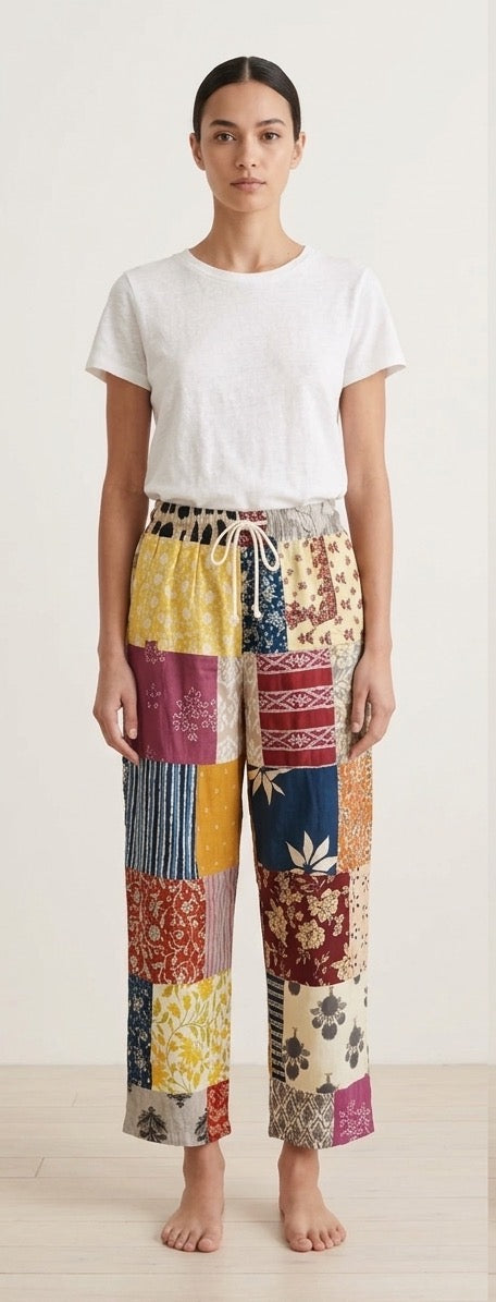 Kris Patchwork COTTON PANT One Size Fits a Small to XL 2-14