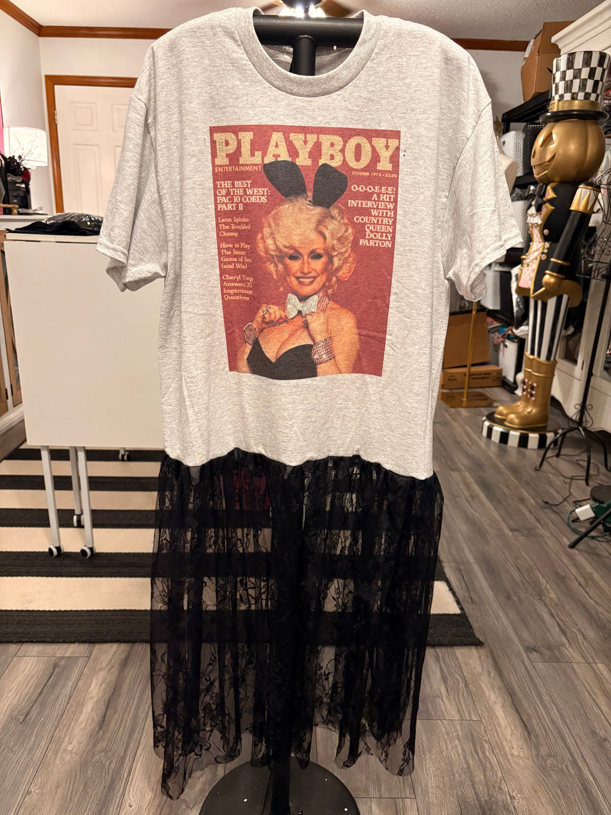 Playboy Dolly Tee Dress One Size Fits a Small to XL
