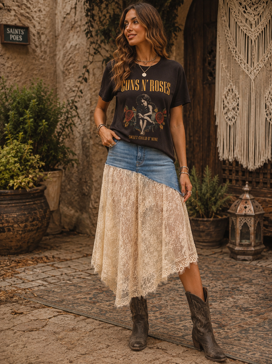 Millie Denim Skirt Fits a Size 6/8