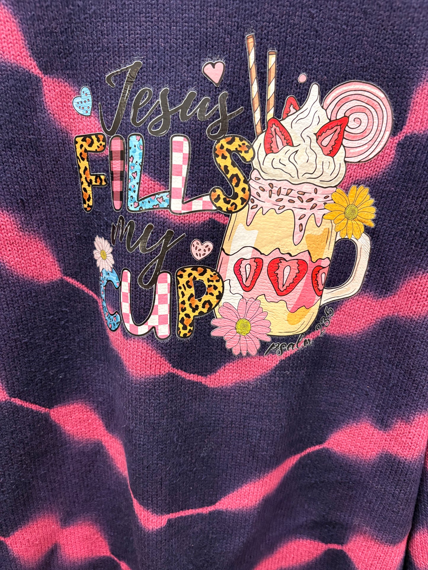 Jesus Fills My Cup Upcycled Oversized Sweater Fits Large/XL