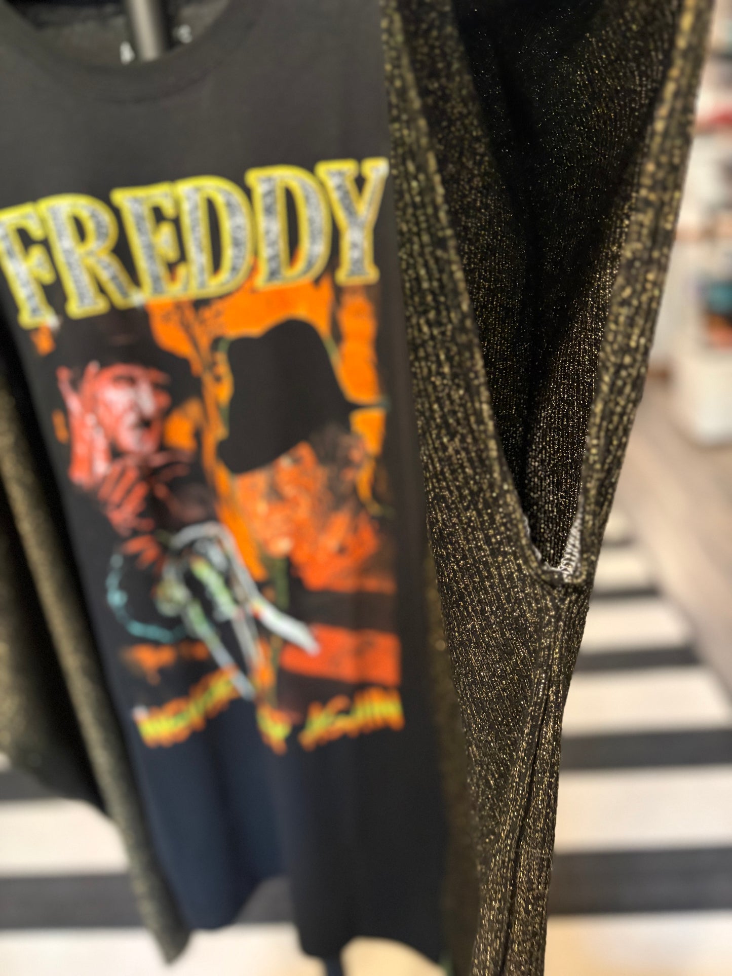 Freddy Upcycled Drop-Sleeve Knit Tee Dress One Size Fits a Small to 3X